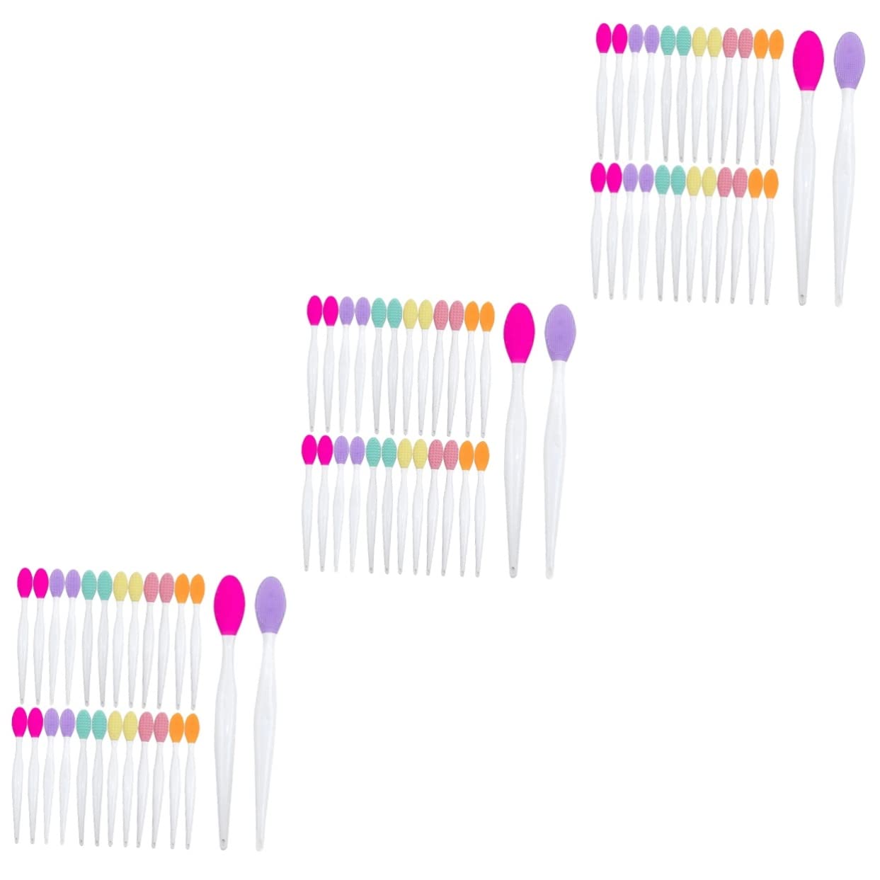 Minkissy 90 Pcs Silicone Lip & Nose Scrub Brush Set - Eyelash Cleaning Tool, Lip Gloss Applicator, Exfoliator for Soft Lips & Clear Nose - Perfect for Makeup Removal & Skincare Routine