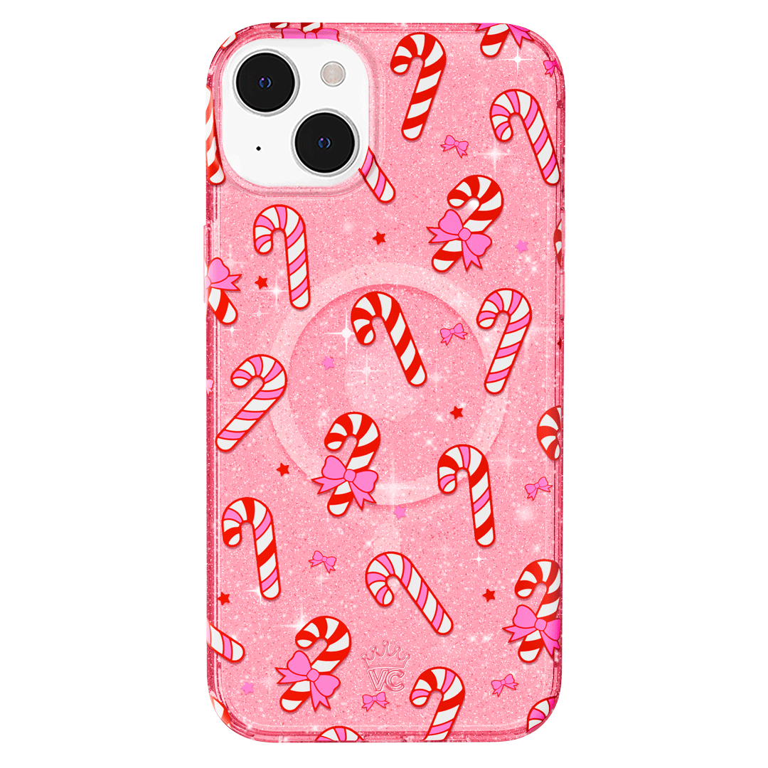 Pink Peppermint Princess iPhone Case - Cute Floral Design Protective Cover for iPhone 13/14/15 - Perfect for Girls, Teens & Women - Great Gift for Birthday, Christmas & Everyday Use