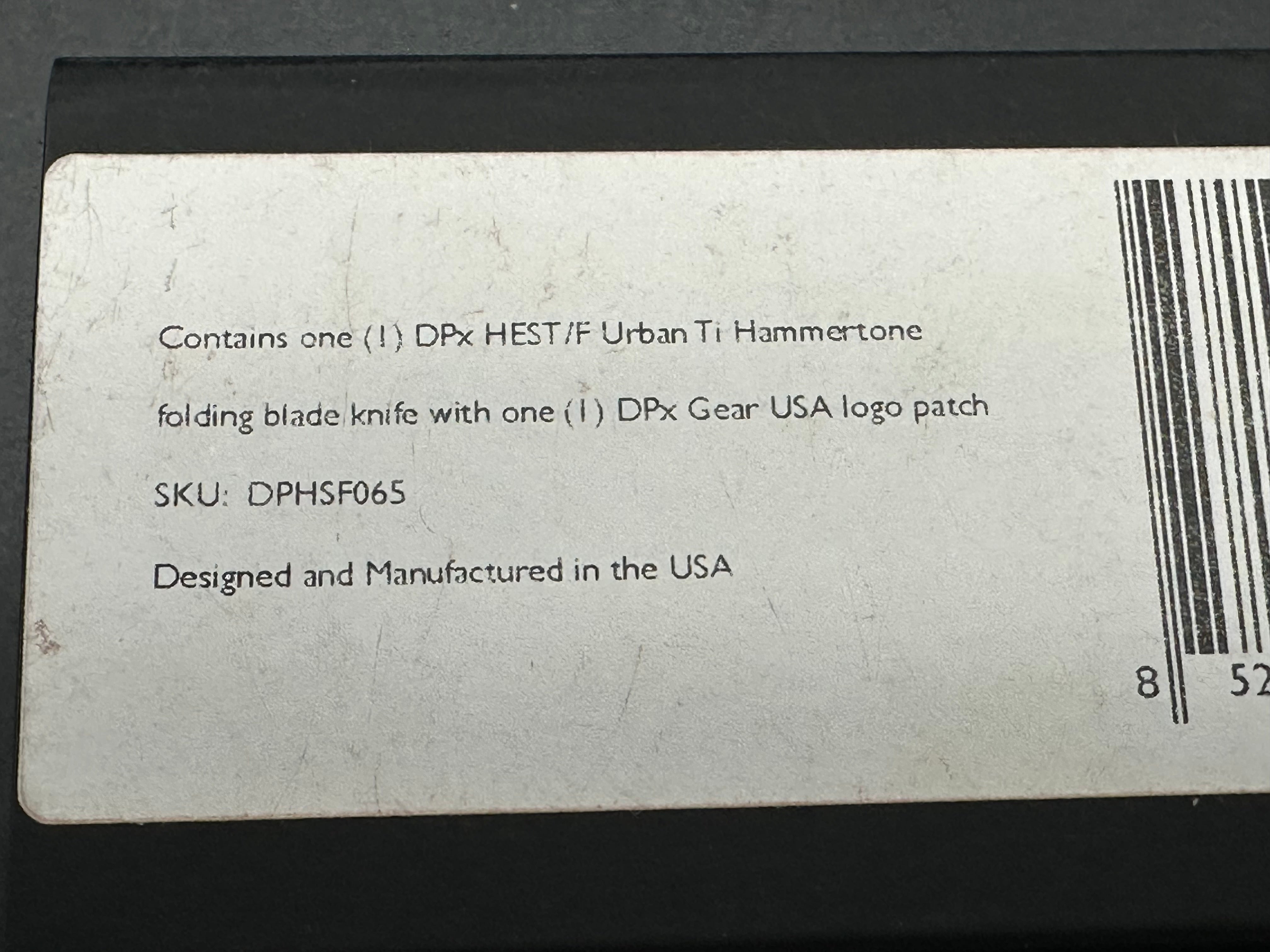DPX HEST/F Urban EDC Folding Knife - Silver Hammertone Finish, 2.9