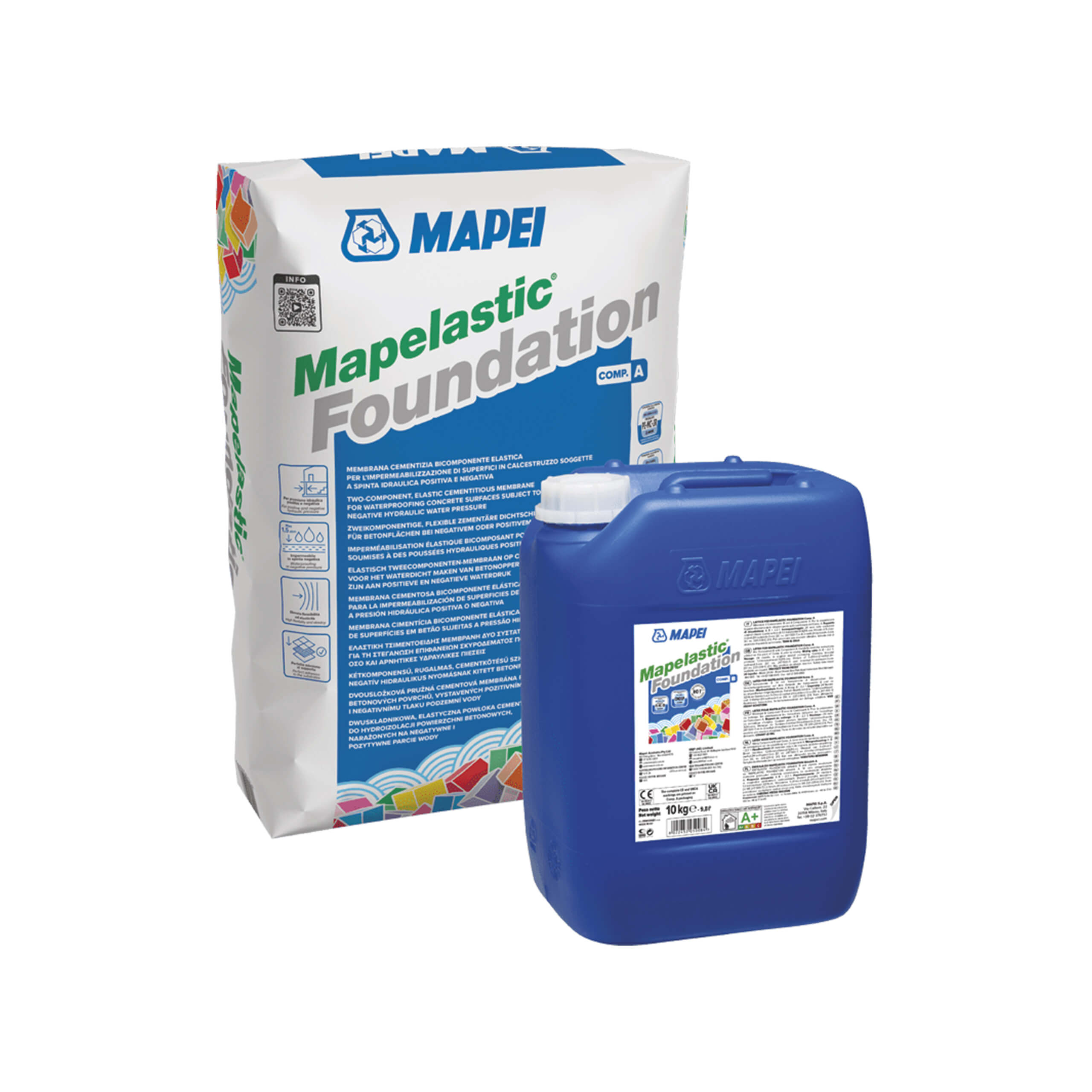 Mapei Mapelastic Foundation Waterproofing Kit for Showers, Bathrooms & Basements – Crack Prevention & Moisture Protection