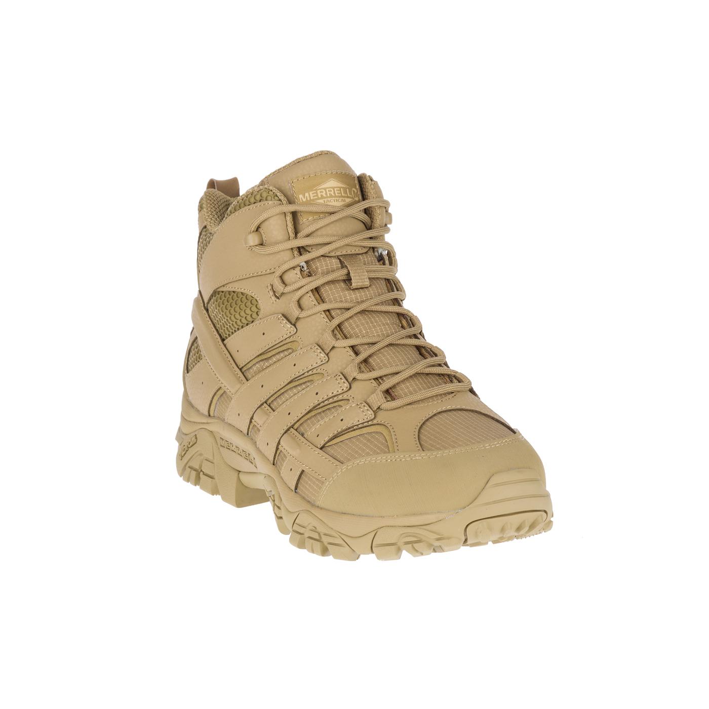Moab 2 Mid Men's Tactical Work Boots - Waterproof Hiking & Construction Boots for Outdoor Adventures & Heavy Duty Jobs - Coyote Brown