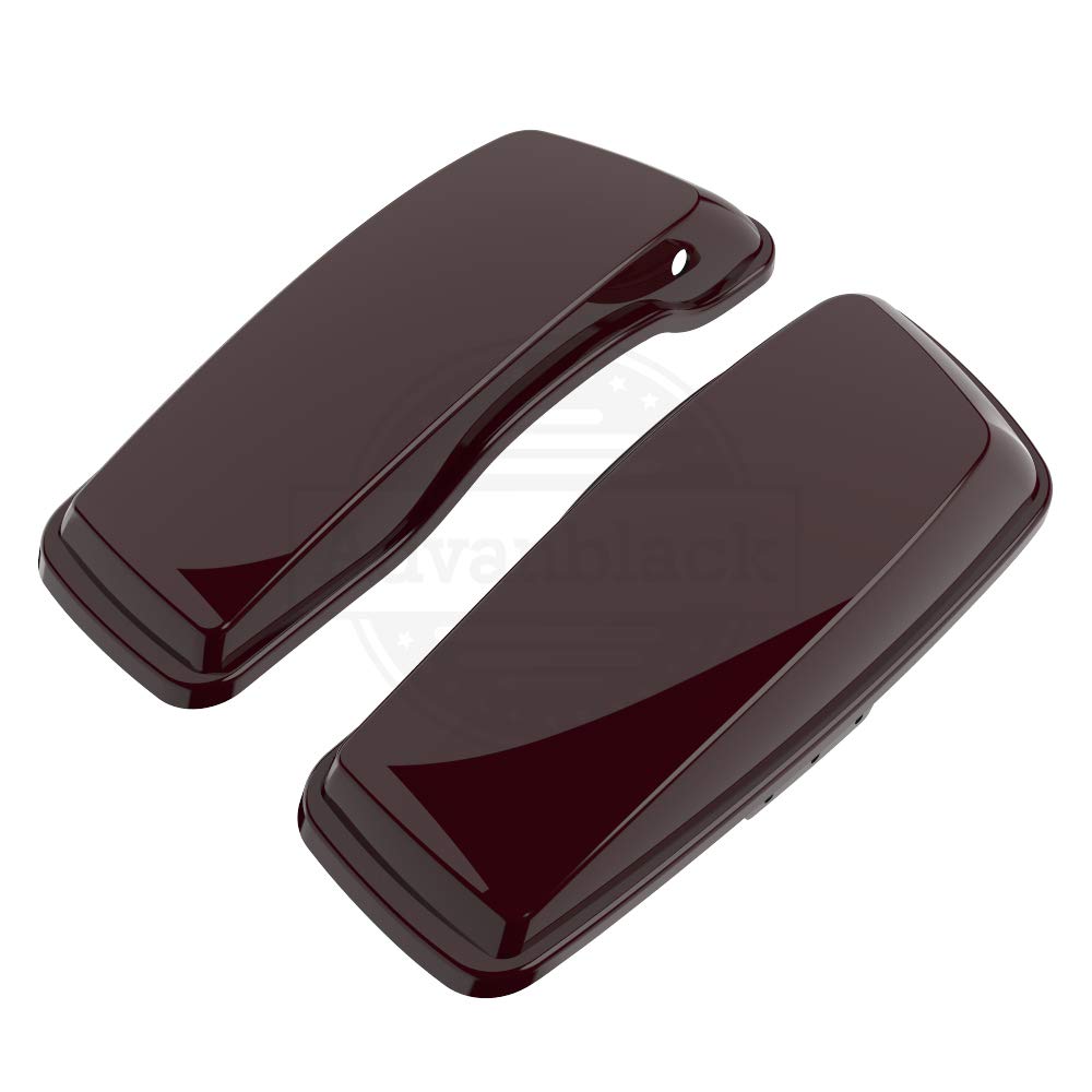 Premium Moto Onfire Saddlebag Lids for Harley Touring Models - Compatible with Street Glide & Road Glide Special (2014-2020) - Billiard Burgundy - Durable Motorcycle Accessories for Long Rides & Road Trips