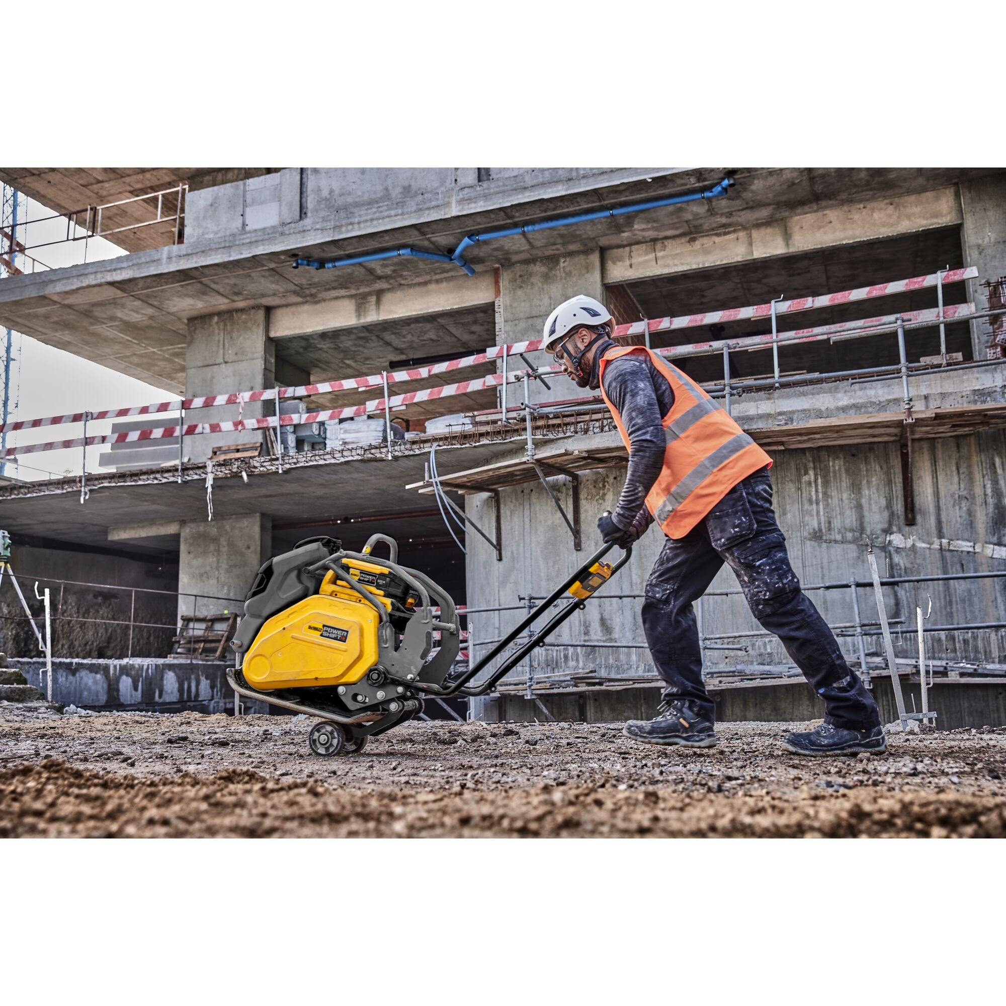 DEWALT DCPS7154AG2 PowerShift Forward Plate Compactor Kit - Heavy Duty Compaction Equipment for Landscaping, Construction & Road Repair