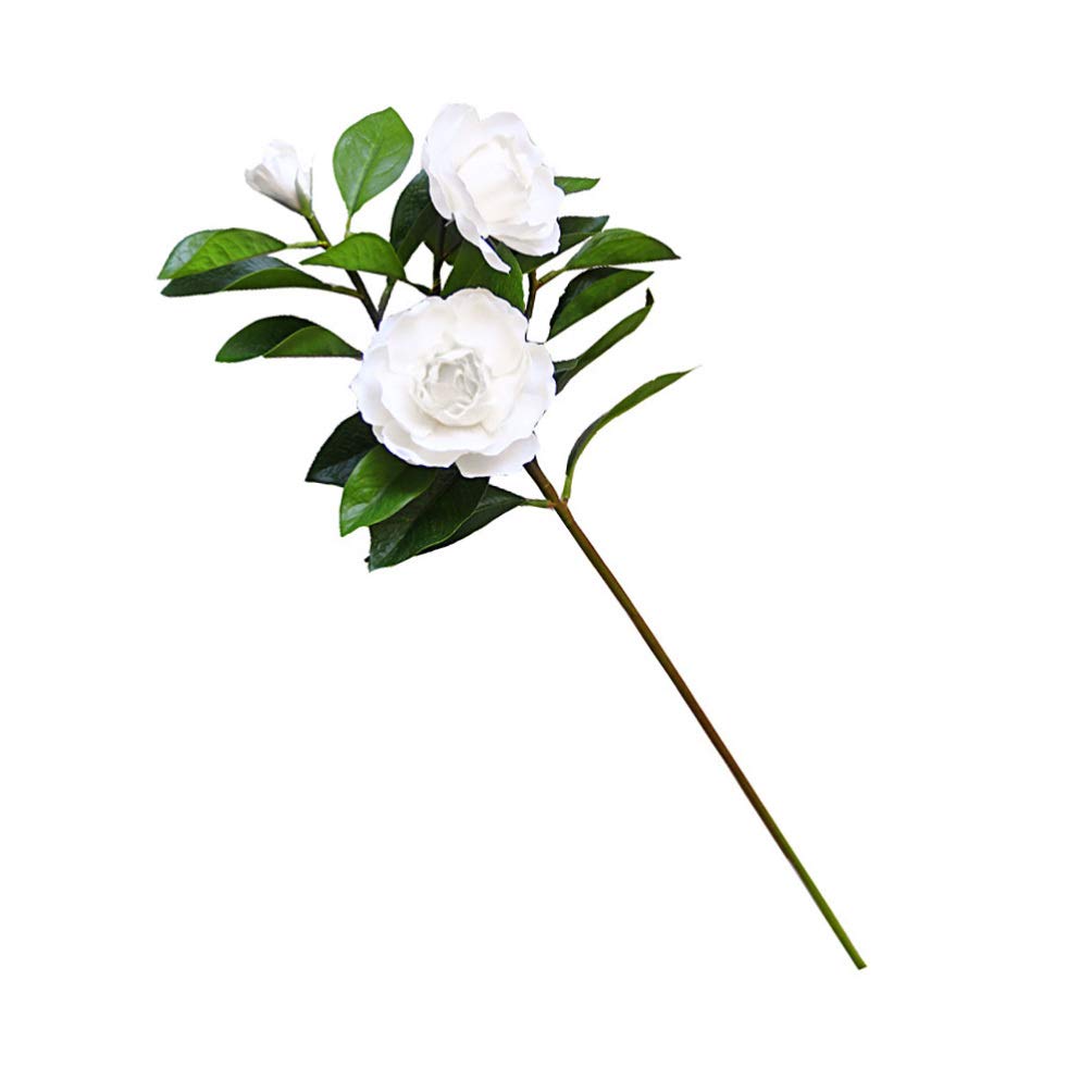 1pc Realistic Artificial Gardenia Flower - Lifelike White Fake Flower for Home Decor, Table Centerpiece, Living Room & Bedroom Decoration | Perfect for Weddings, Parties & DIY Floral Arrangements