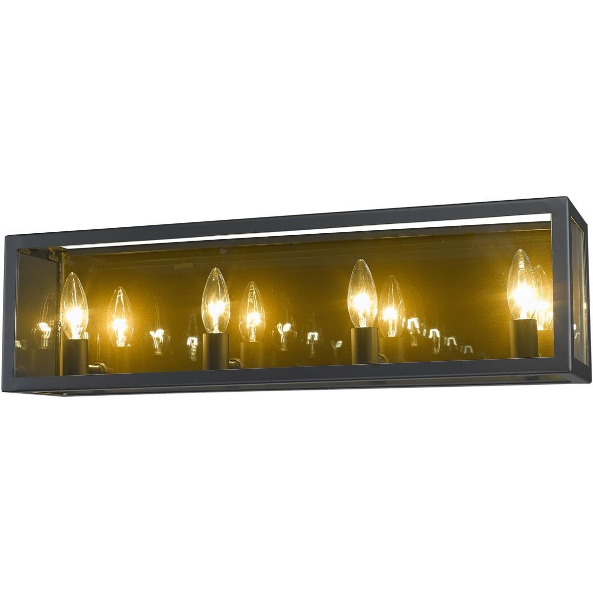 Z-Lite 4-Light Vanity Light Fixture 802-4V-MC in Charcoal Finish - Perfect for Bathroom, Dressing Room & Makeup Area Lighting