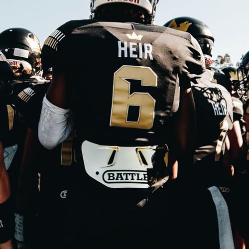Battle Sports Chrome Football Back Plate – Hard Shell Lower Back Protector with Contoured Foam for High-Impact Protection | Adult & Youth Football Gear | Perfect for Tackle Football, Training & Contact Sports