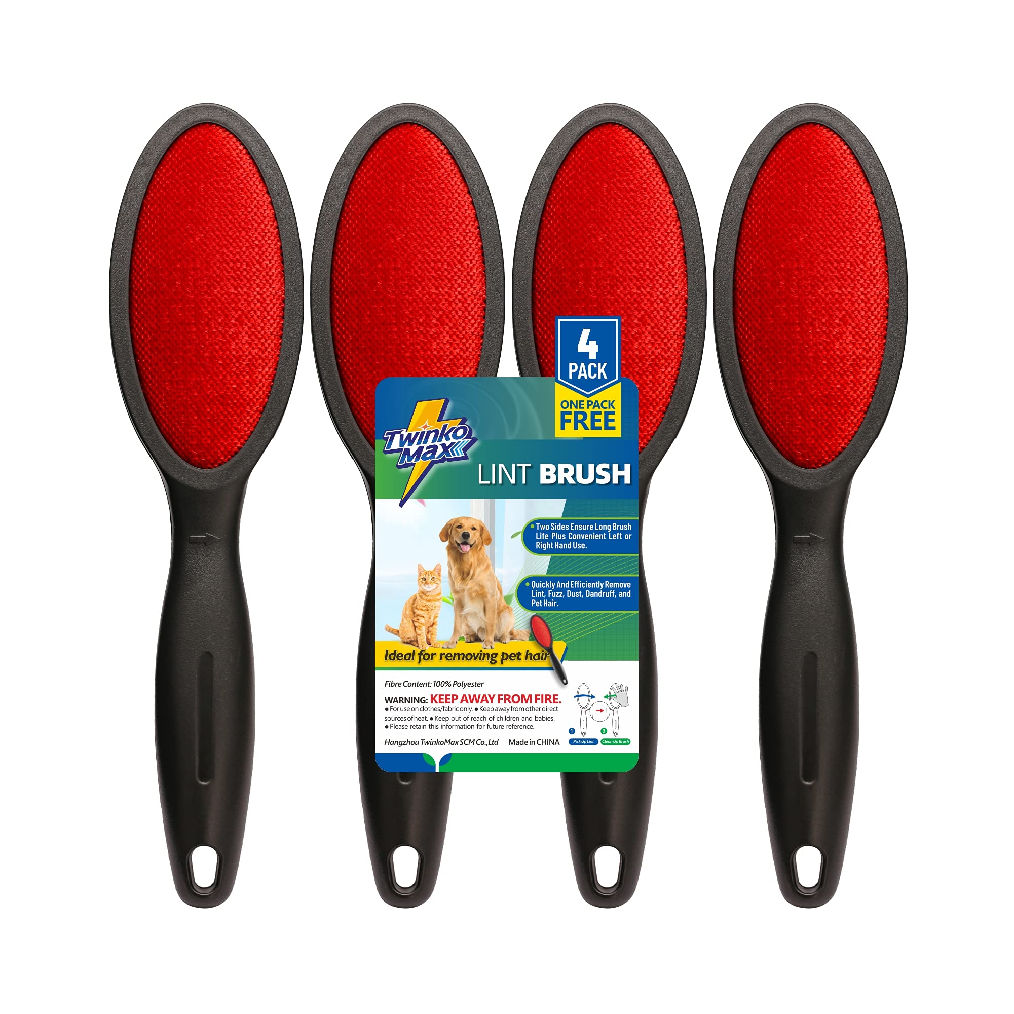 2-Sided Reusable Lint Brush - Pet Hair & Lint Remover for Clothes, Sheets & Carpets | No Need for Lint Roller Refills | Perfect for Laundry, Travel & Home Cleaning
