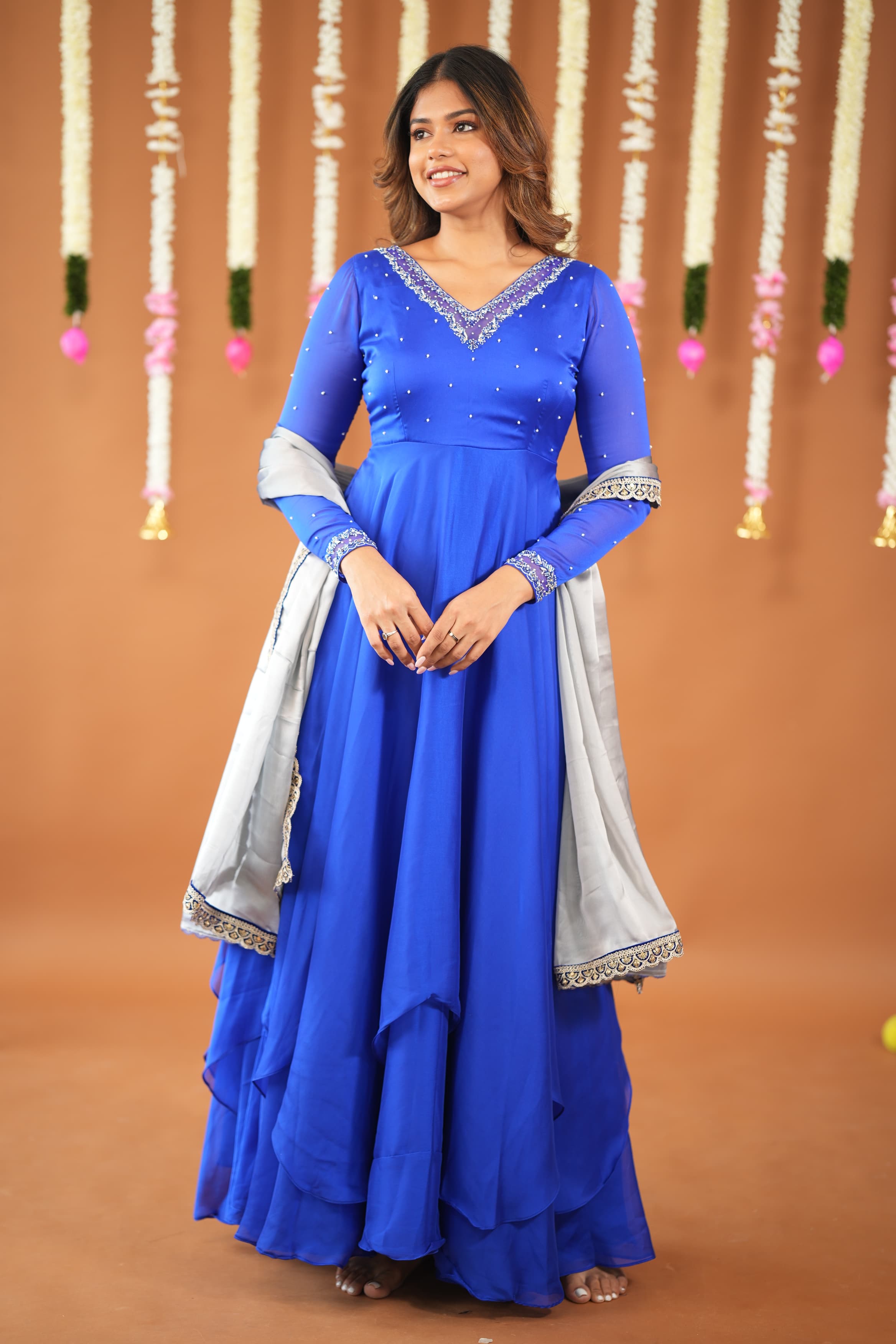 DD623 Sakshi Premium Double Layer Anarkali Kurti - Elegant Indian Ethnic Dress for Women | Perfect for Festivals, Weddings & Special Occasions