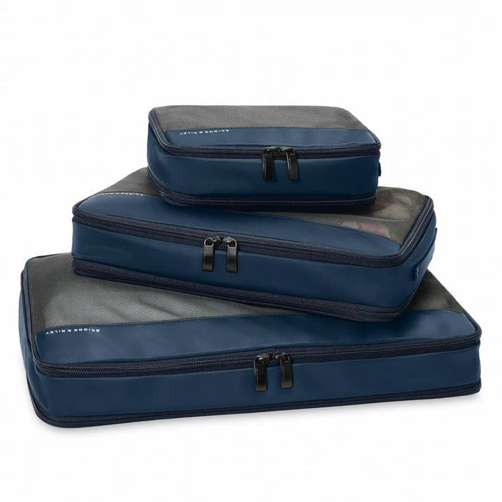 Briggs & Riley Travel Essentials Check In Packing Cube Set - 3-Piece Luggage Organizers for Suitcases | Perfect for Business Trips, Vacations & Weekend Getaways
