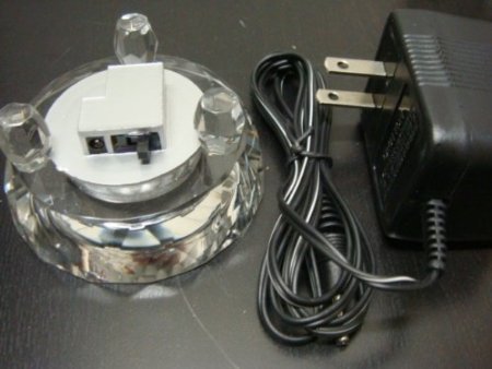 13 LED Crystal Light Stand with AC Adapter - Illuminate Laser Crystals for Home Decor