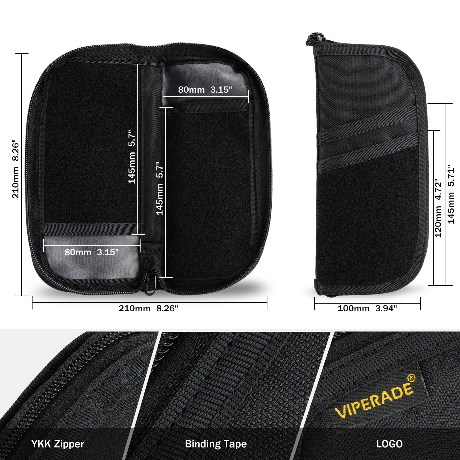 Viperade VE19 EDC Pouch - Tactical Tool Organizer for Men | Compact Storage for Multitools, Flashlights, Knives & Tactical Pens | Perfect for Outdoor, Camping & Everyday Carry (EDC) Gear Organization