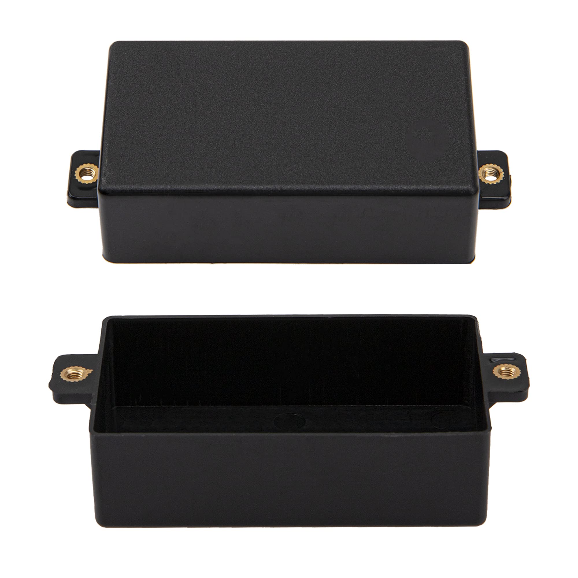 6Pcs Yootones Plastic Closed Shell Electric Guitar Single Coil & Humbucker Pickup Covers - Black Replacement Parts for Fender, Gibson, Epiphone - Perfect for DIY Guitar Repair and Sound Enhancement