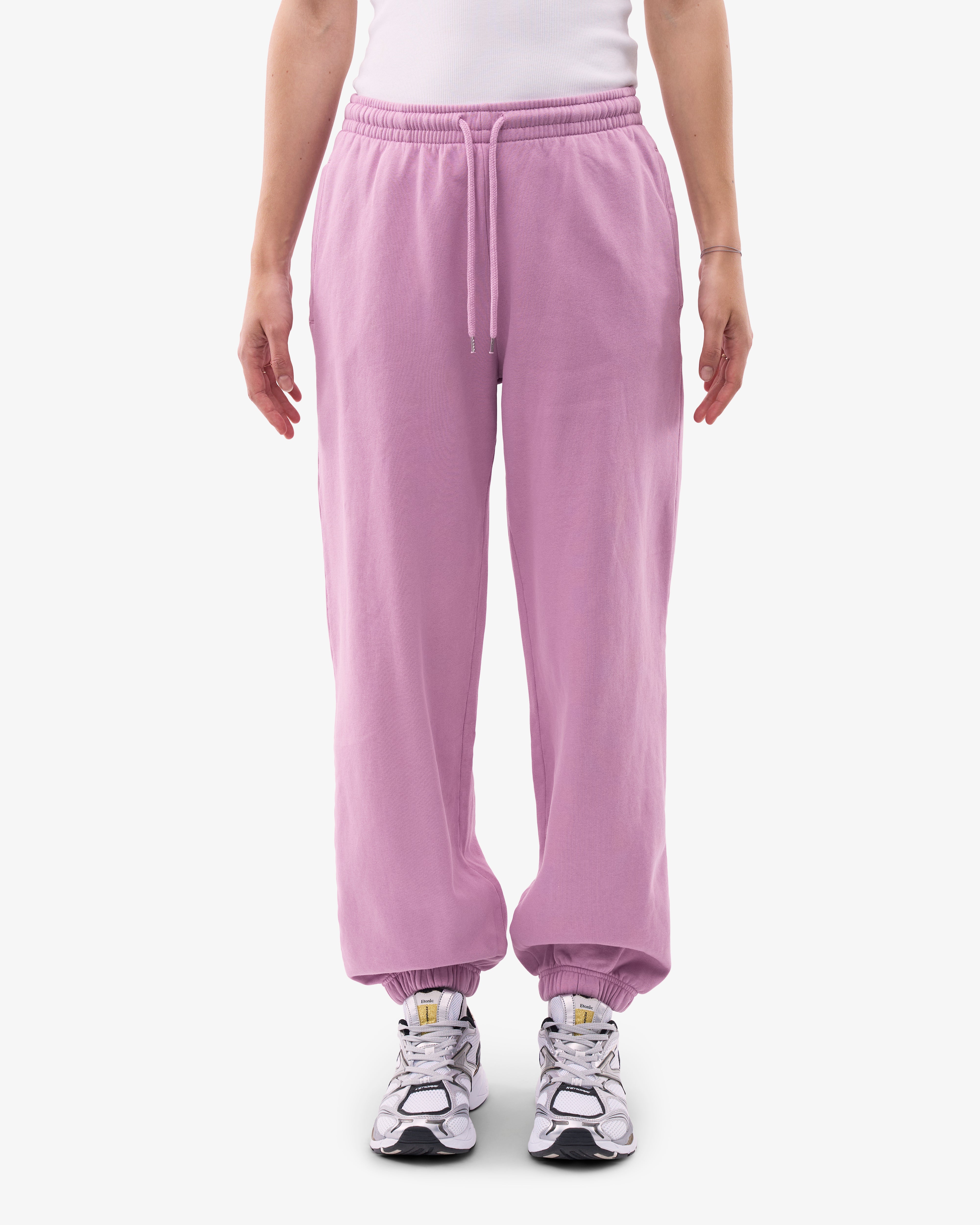 Organic Relaxed Sweatpants for Women - Soft Cotton Casual Lounge Pants with Cherry Blossom Print - Perfect for Yoga, Home Wear and Relaxation