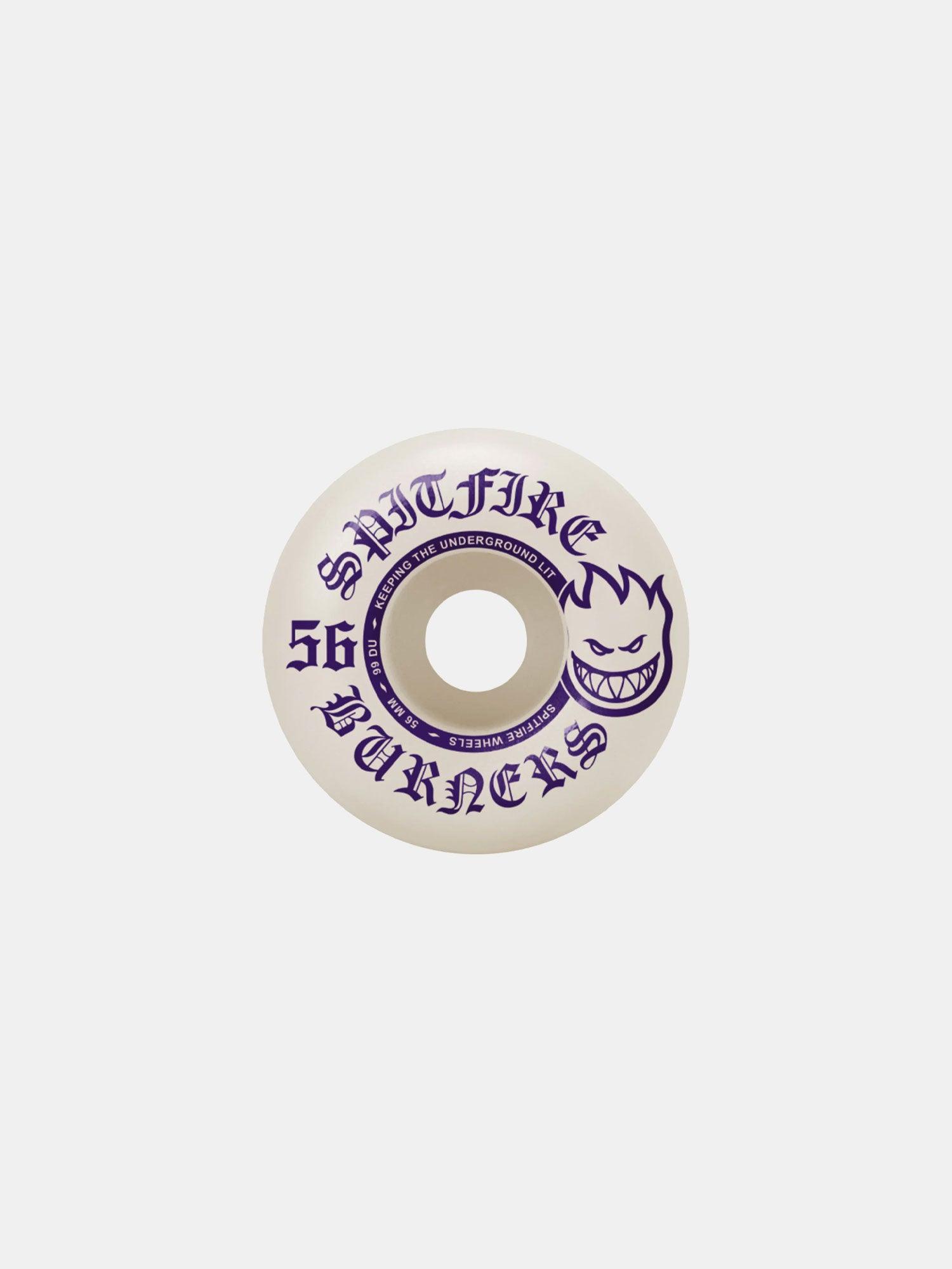 Spitfire Burner 99D Skateboard Wheels - High Performance 99D Hardness for Street & Park Skating - Perfect for Tricks & Smooth Rides