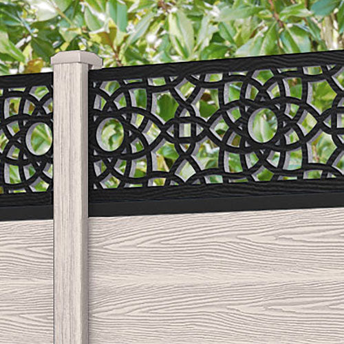 Classic Amber Fence Panel Mid Stone with Composite Posts - Durable Privacy Fencing for Backyard, Garden, and Pool Areas