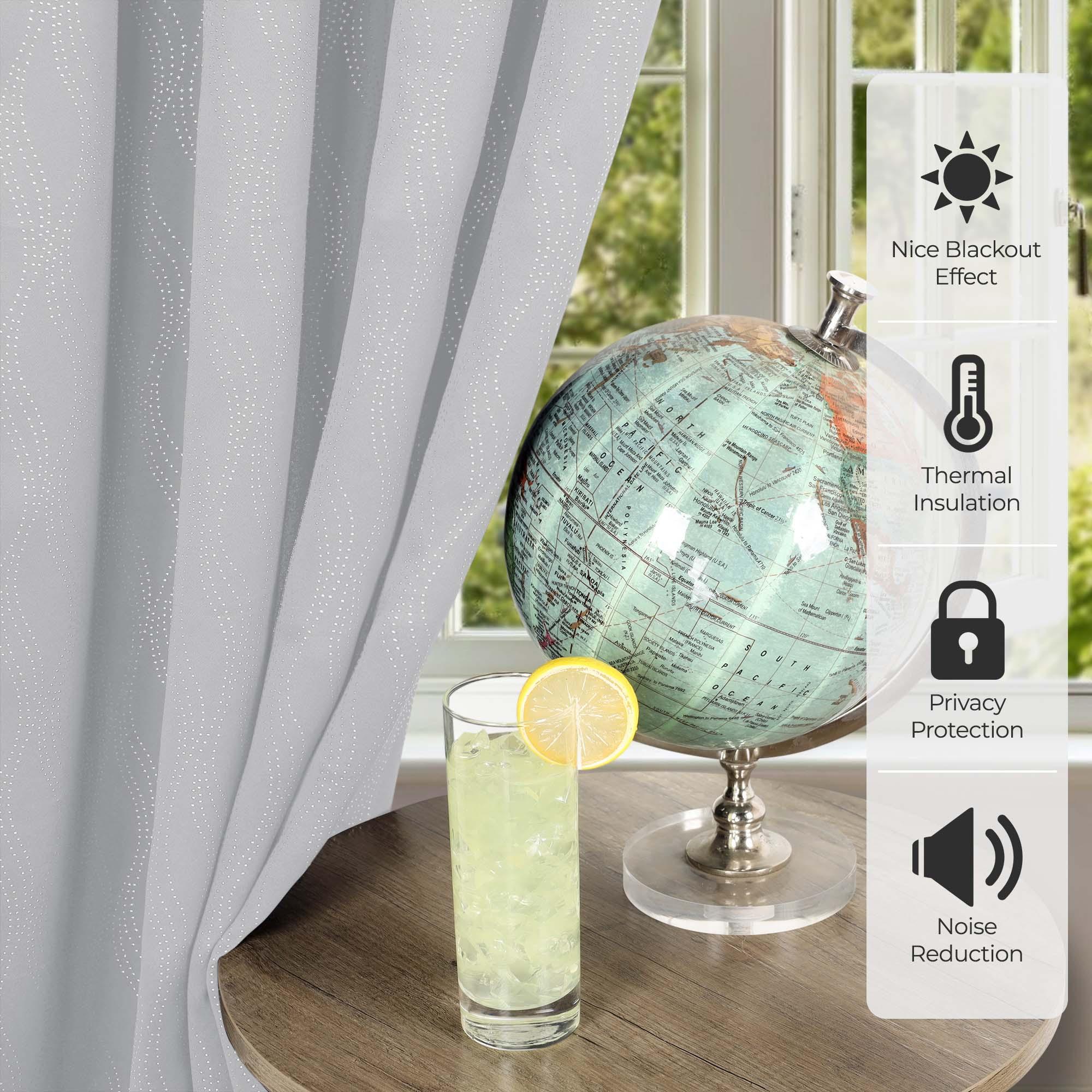 Zuri Textured Washable Blackout Curtains for Bedroom - Thermal Insulated Room Darkening Window Drapes (Set of 2 Panels) - Perfect for Nursery, Home Theater & Light Sleepers