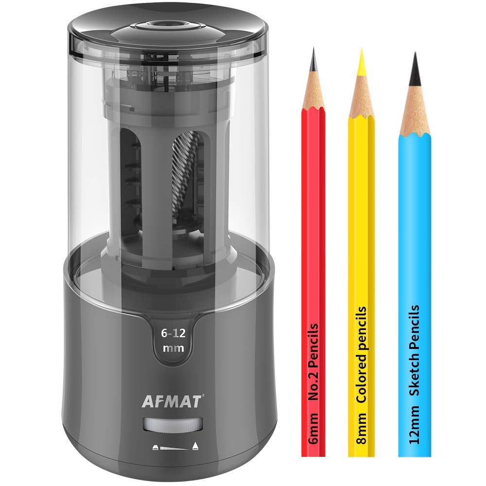 AFMAT Electric Pencil Sharpener & Eraser Kit - Auto Stop, Super Sharp & Fast, 140 Eraser Refills, Rechargeable for Colored Pencils, Drafting, Drawing, Crafts, Arts - Perfect for Artists, Students & Office Use