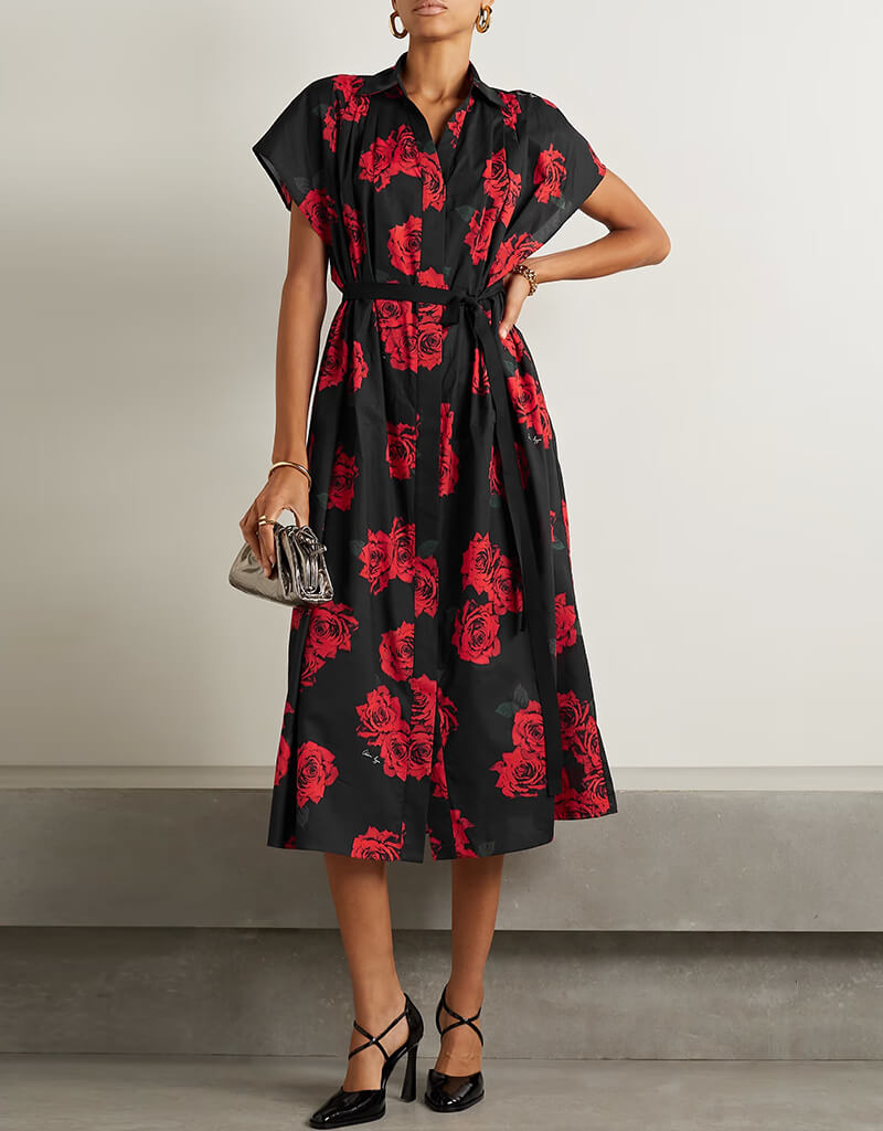 Stylish Black Printed Maxi Dress for Women - Trendy Long Flowy Summer Dress for Beach, Party & Casual Wear