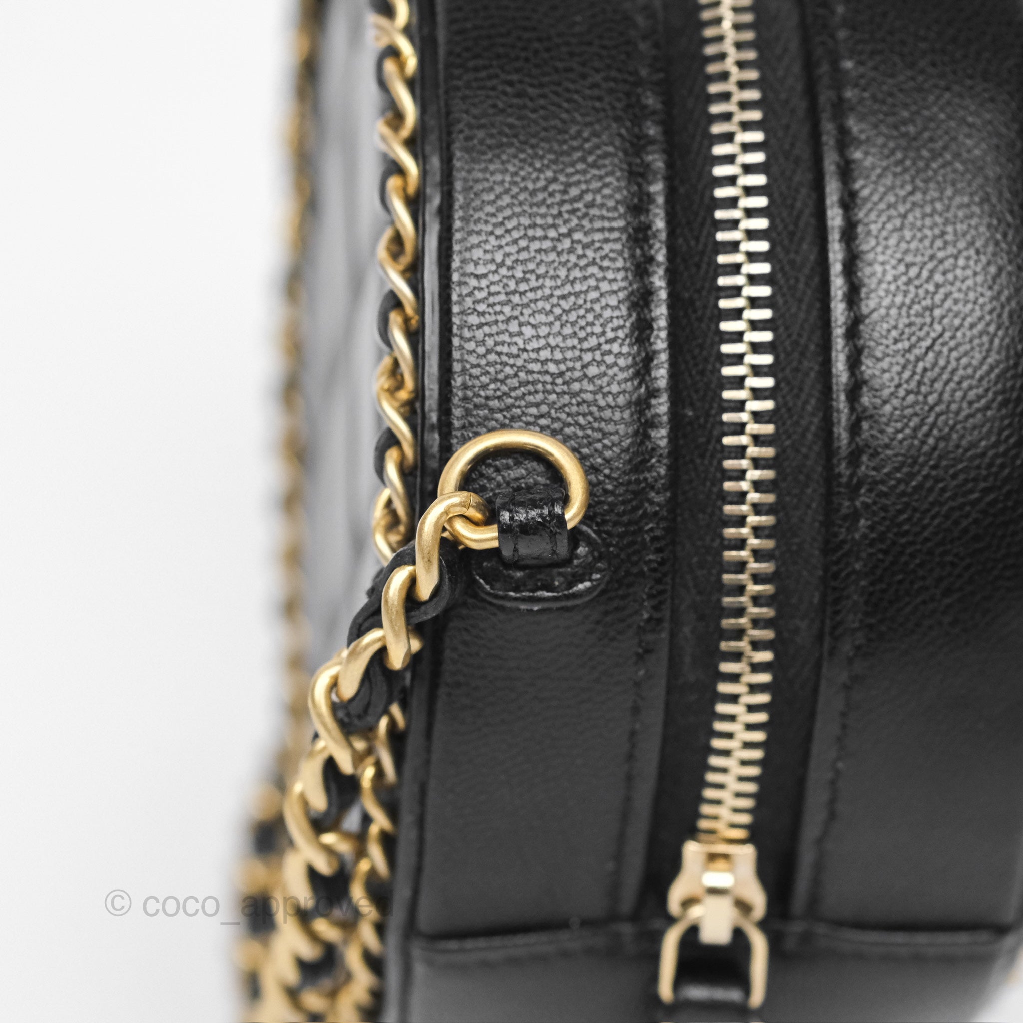 Chanel Black Lambskin Chained Round Filigree Clutch with Gold Hardware - Elegant Evening Bag for Parties, Weddings & Special Occasions