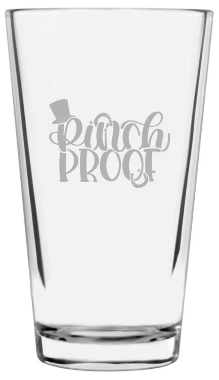 St Patrick's Day 16oz Pint Glass - Pinch Proof & Etched for Irish Pub Parties