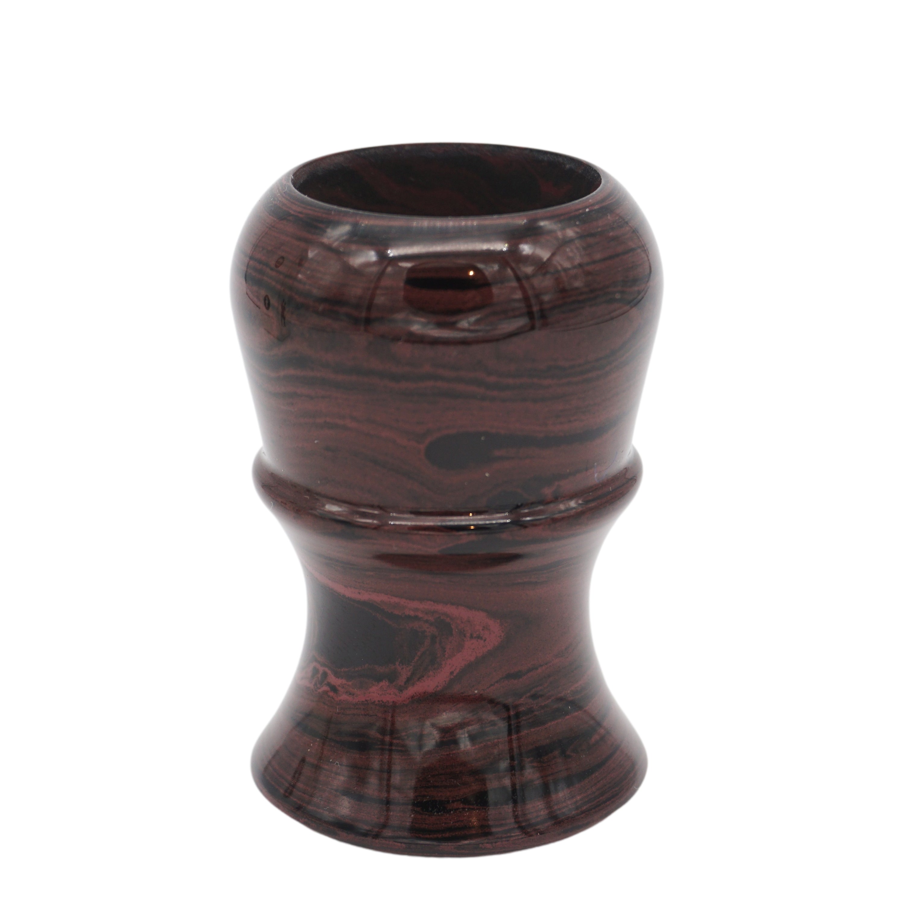Premium Handmade Raspberry Ebonite Shaving Brush Handle - Fits 24mm & 26mm Knots - Perfect for Wet Shaving & Barber Shop Grooming Rituals