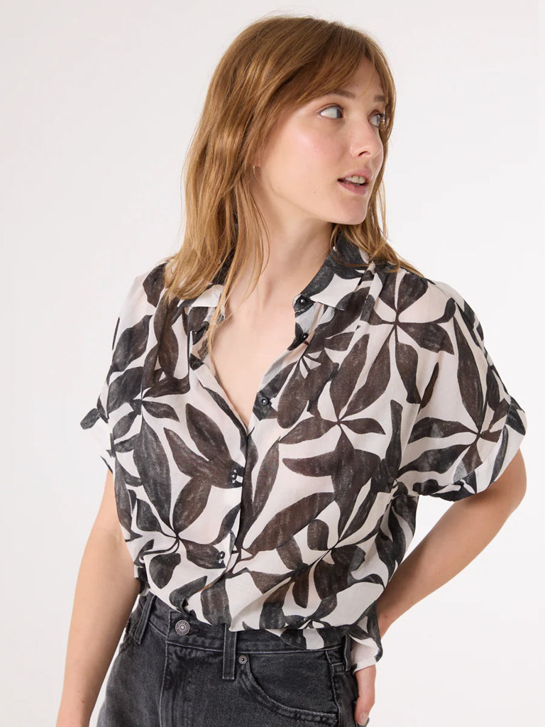 Sacrécoeur Louisa Black and White Shirt - Stylish Women's Blouse for Casual Wear, Office & Date Night