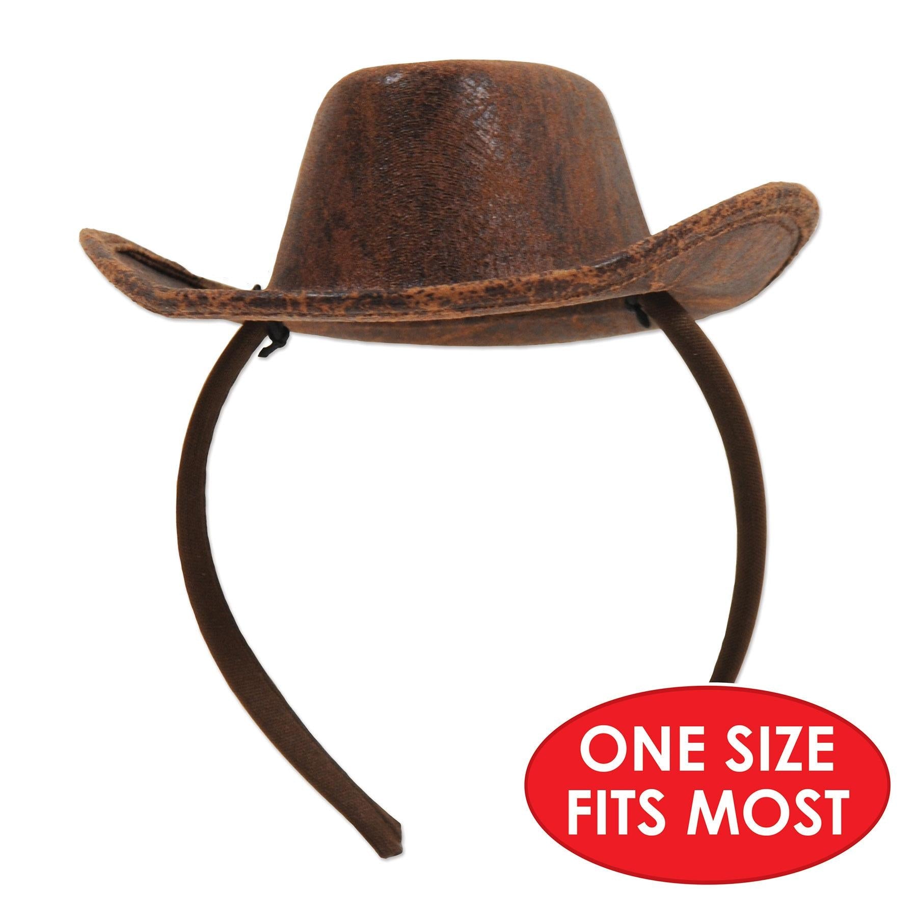 12 Pack Beistle Cowboy Hat Headbands for Women & Men - Western Party Favors, Costume Accessories - Perfect for Halloween, Rodeo, Themed Parties & Country Concerts