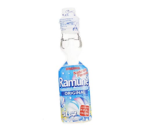 Original Flavor Ramune Japanese Marble Soda - 6 Pack (6.76 fl oz Bottles) | Refreshing Carbonated Drink for Parties, BBQs & Asian Cuisine Pairing