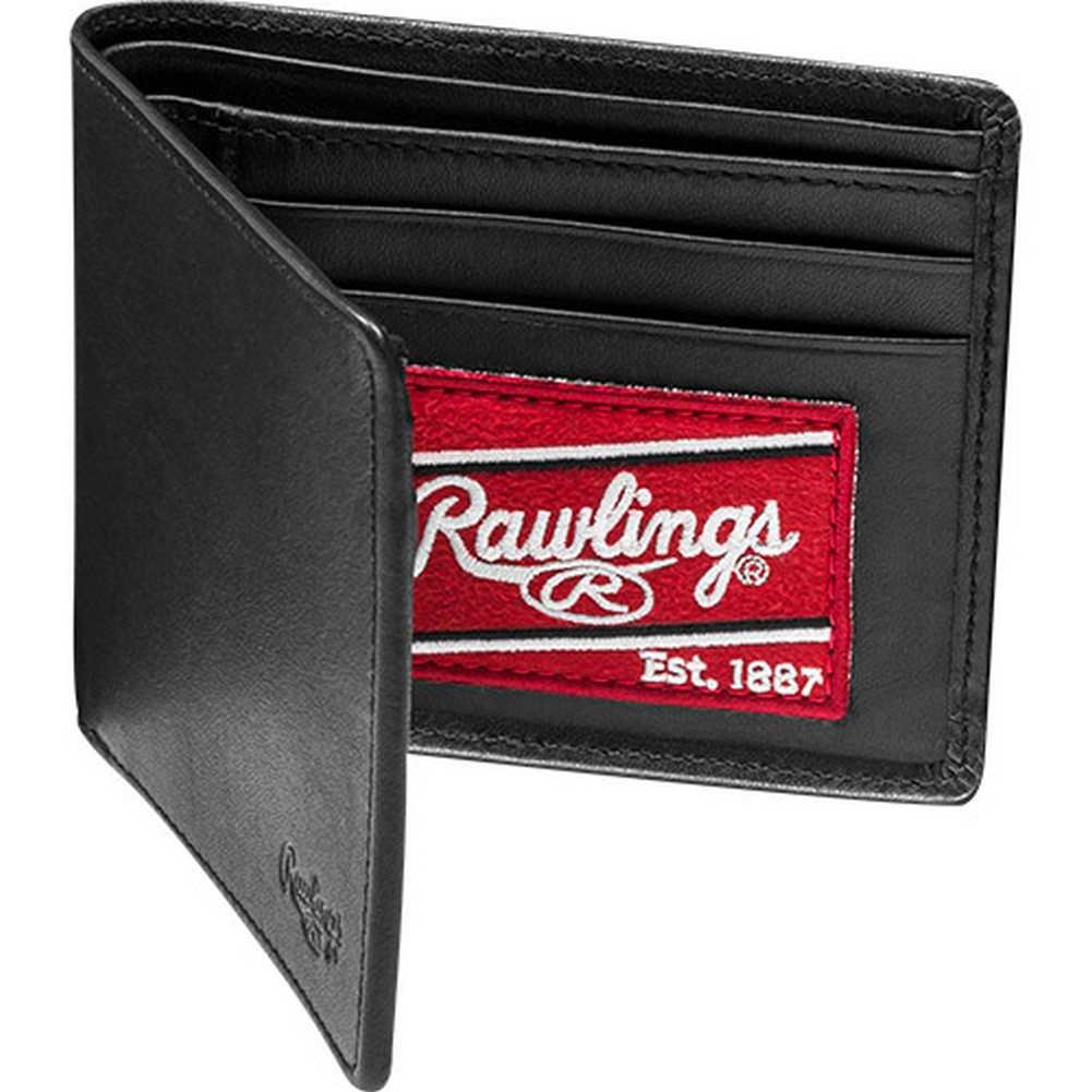 Premium Rawlings Heart of The Hide Leather Bi-Fold Wallet for Men - Durable & Stylish Genuine Leather Wallet for Everyday Use, Travel & Gifts