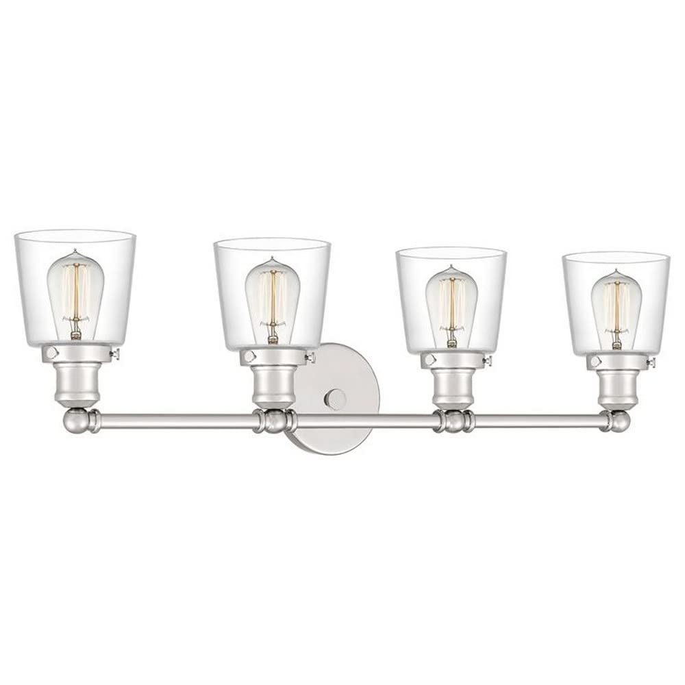 4-Light Transitional Extra Large Vanity Light - Damp Rated Bathroom Lighting Fixture - 71-Bel-2289396 - Perfect for Bathroom, Powder Room & Spa Decor