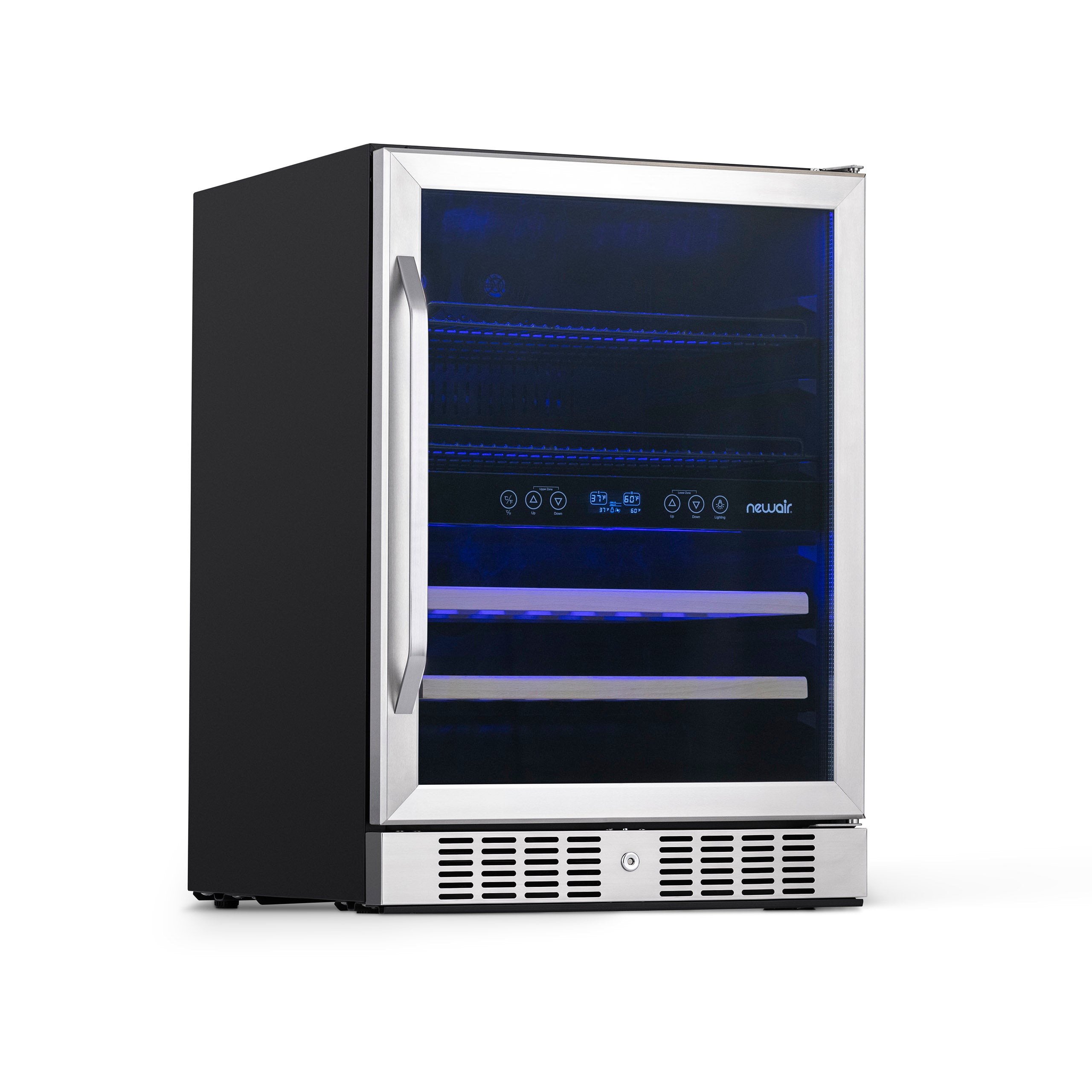 Newair® 70 Can 20 Bottle Dual Zone Beverage Refrigerator - Built-in Wine Cooler & Beer Fridge for Home Bar, Kitchen, or Office Use