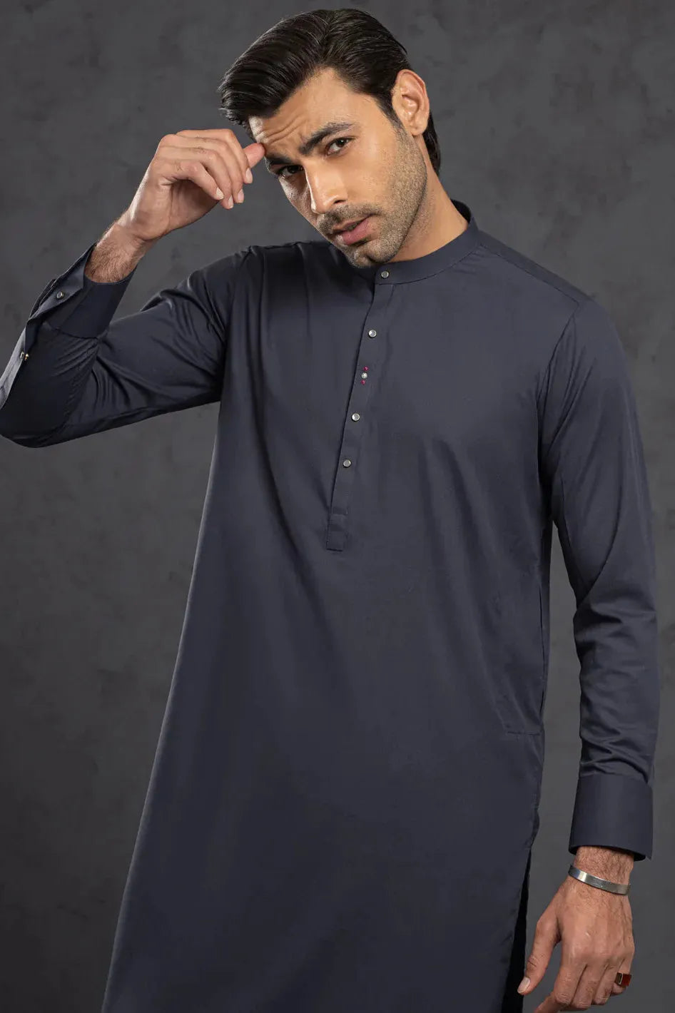 Stylish Blended Grey Kurta Trouser Set for Men - Comfortable Cotton Ethnic Wear - Perfect for Festivals, Weddings & Casual Outings