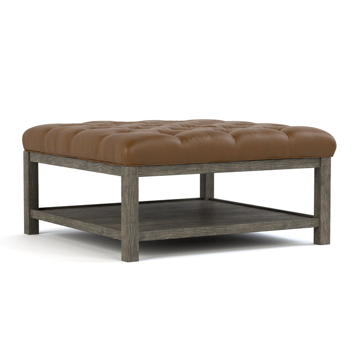 Origins Tufted Diamond Cocktail Ottoman - Stylish Footrest & Extra Seating for Living Room, Bedroom or Lounge - Perfect Home Decor Accent Piece