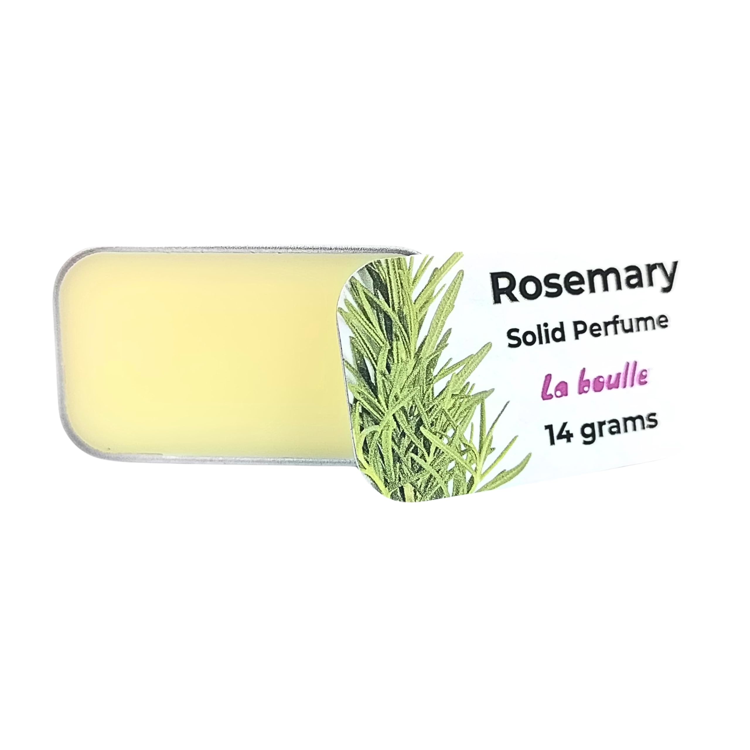 Rosemary Solid Natural Perfume Balm for Sensitive Skin | Handmade Vegan Cosmetics | UK Made | Long-Lasting Fragrance for Travel, Yoga & Daily Wear