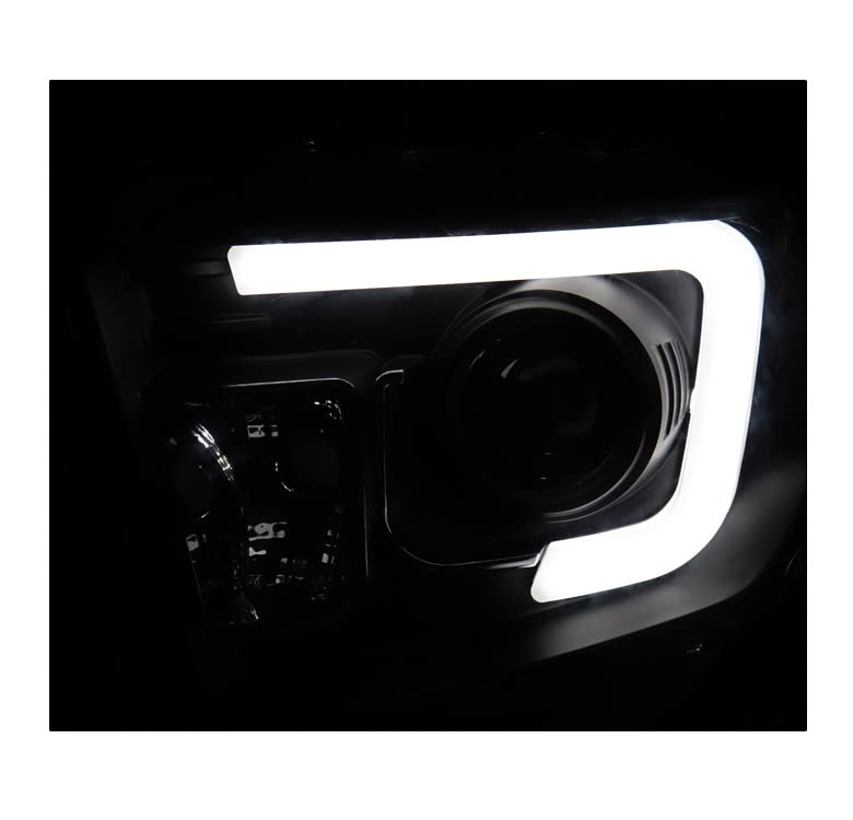 2014-2019 Toyota Tundra LED Projector Headlights - Black/Smoke Tube Style for Enhanced Night Visibility | Perfect for Off-Roading & Night Driving