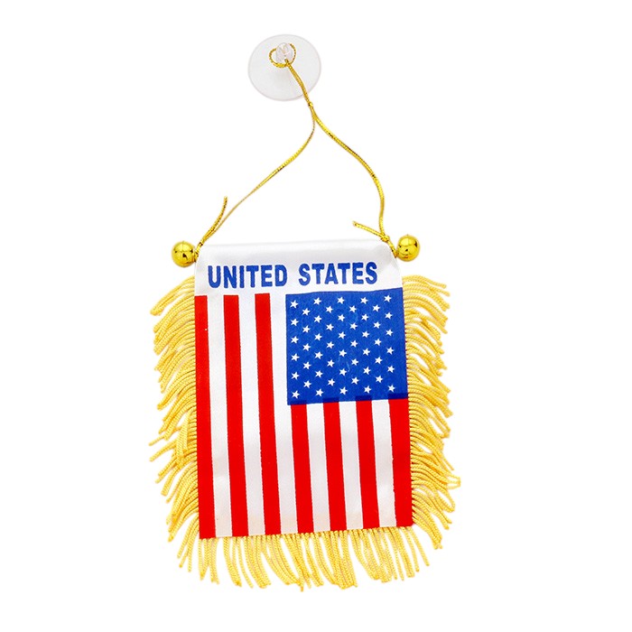 12 PCS Mini American Flag Banners with Suction Cups - Patriotic Decor for Cars, Windows, and Home Decorations