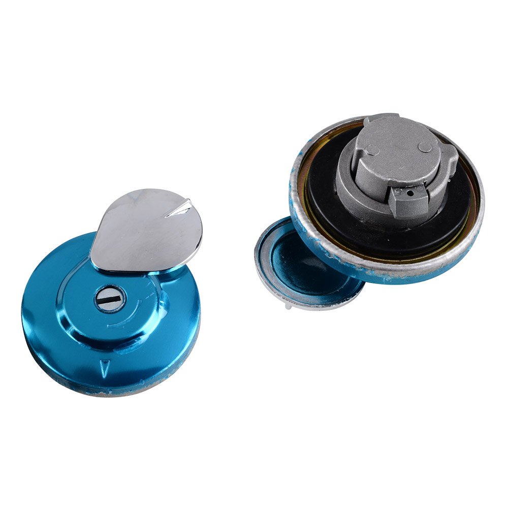 Premium Ignition Fuel Gas Cap & Steering Lock Set with 2 Keys + Glossy Black Battery Side Cover - Compatible with 1999-2008 Honda Shadow VLX 600 - Motorcycle Security & Customization Upgrade for Cruiser Bikes