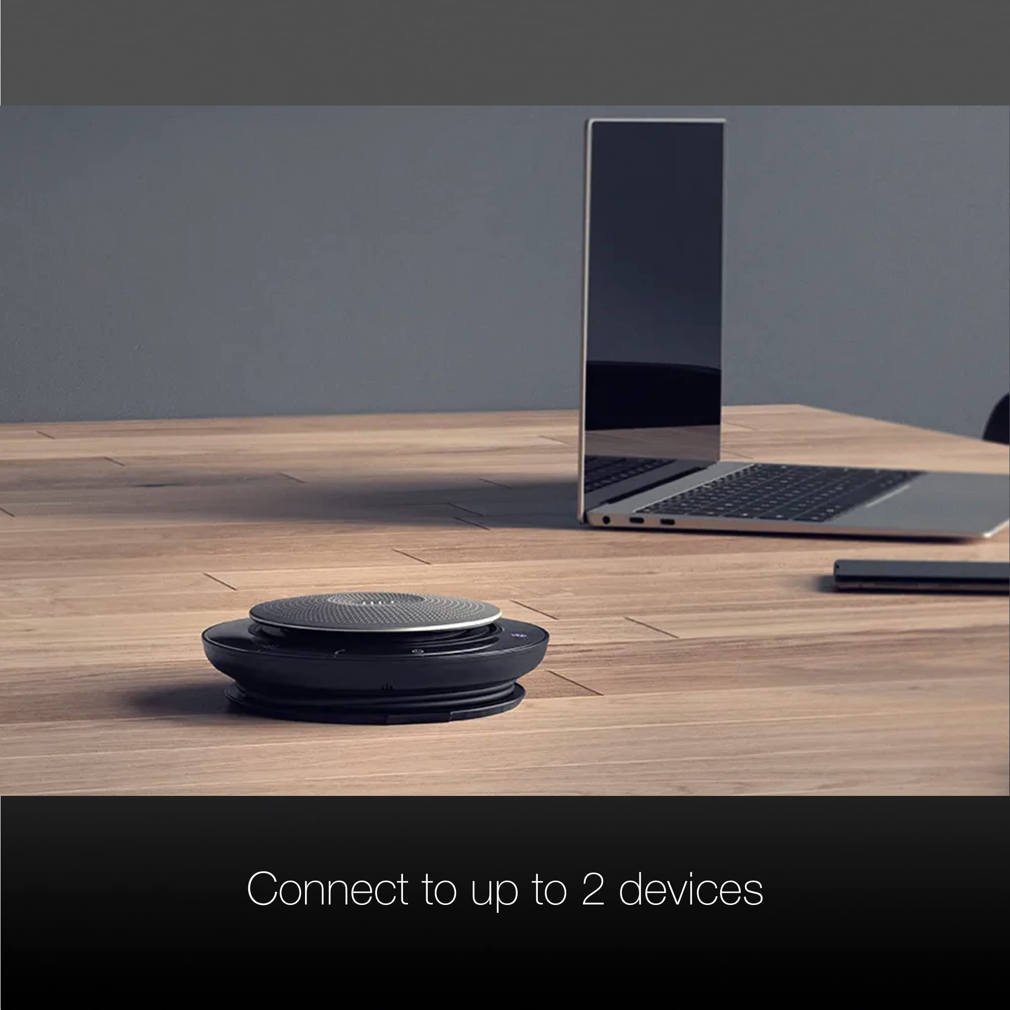Jabra Speak 750 UC Bluetooth Conference Speakerphone with USB Dongle - Wireless Meeting Speaker for PC, Mac, Tablet & Smartphone (UC Version 7700-409) - Includes Microfiber Cloth - Perfect for Home Office, Remote Work & Video Conferencing