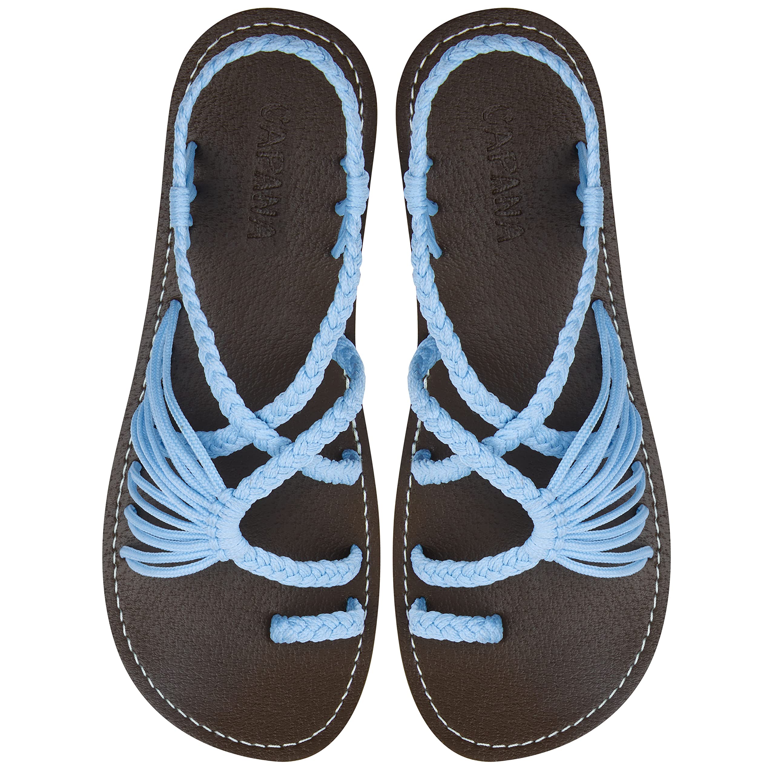Handwoven Women's Flat Sandals - Strappy Boho Sandals for Walking, Beach & Water Activities | Comfortable Braided Rope Sandals for Casual Outings, Vacations & Summer Fashion
