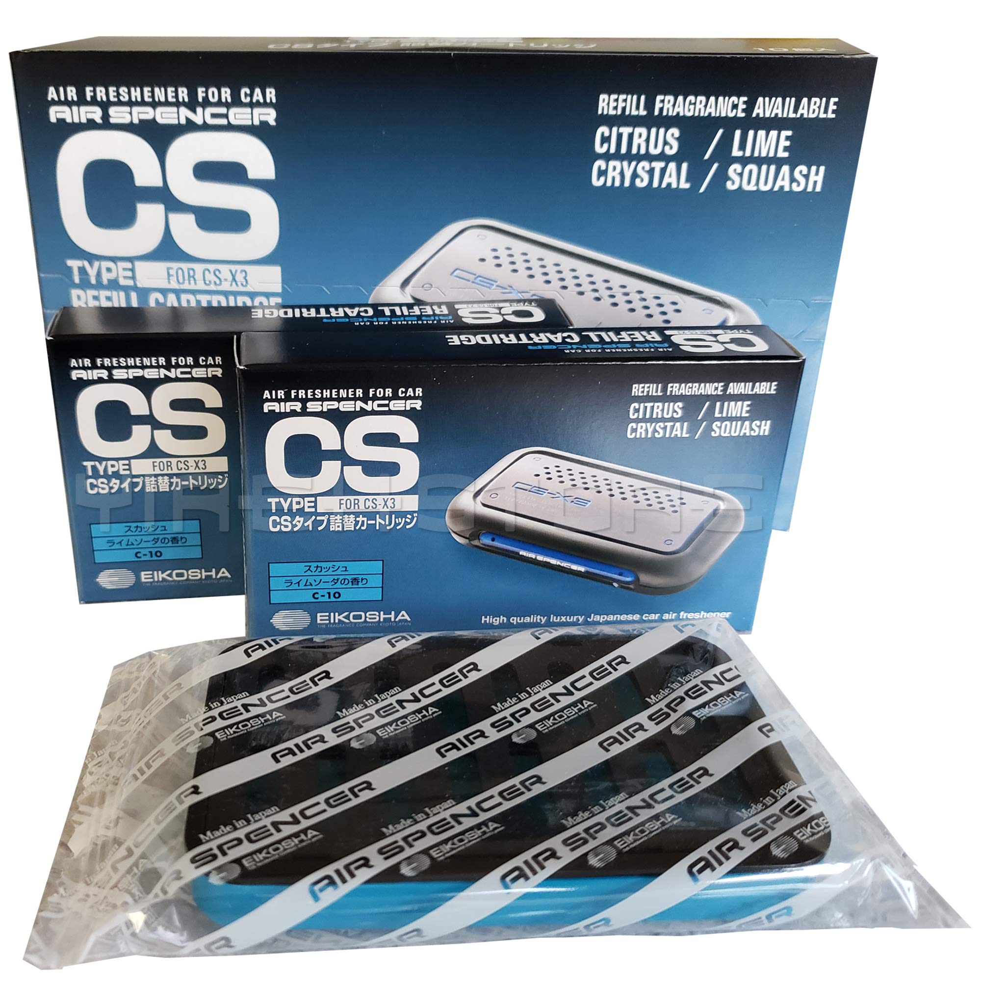 CS-X3 Squash Air Spencer Refill - 2 Pack JDM Car Air Freshener for Fresh & Long-Lasting Fragrance - Perfect for Cars, Offices, and Small Spaces
