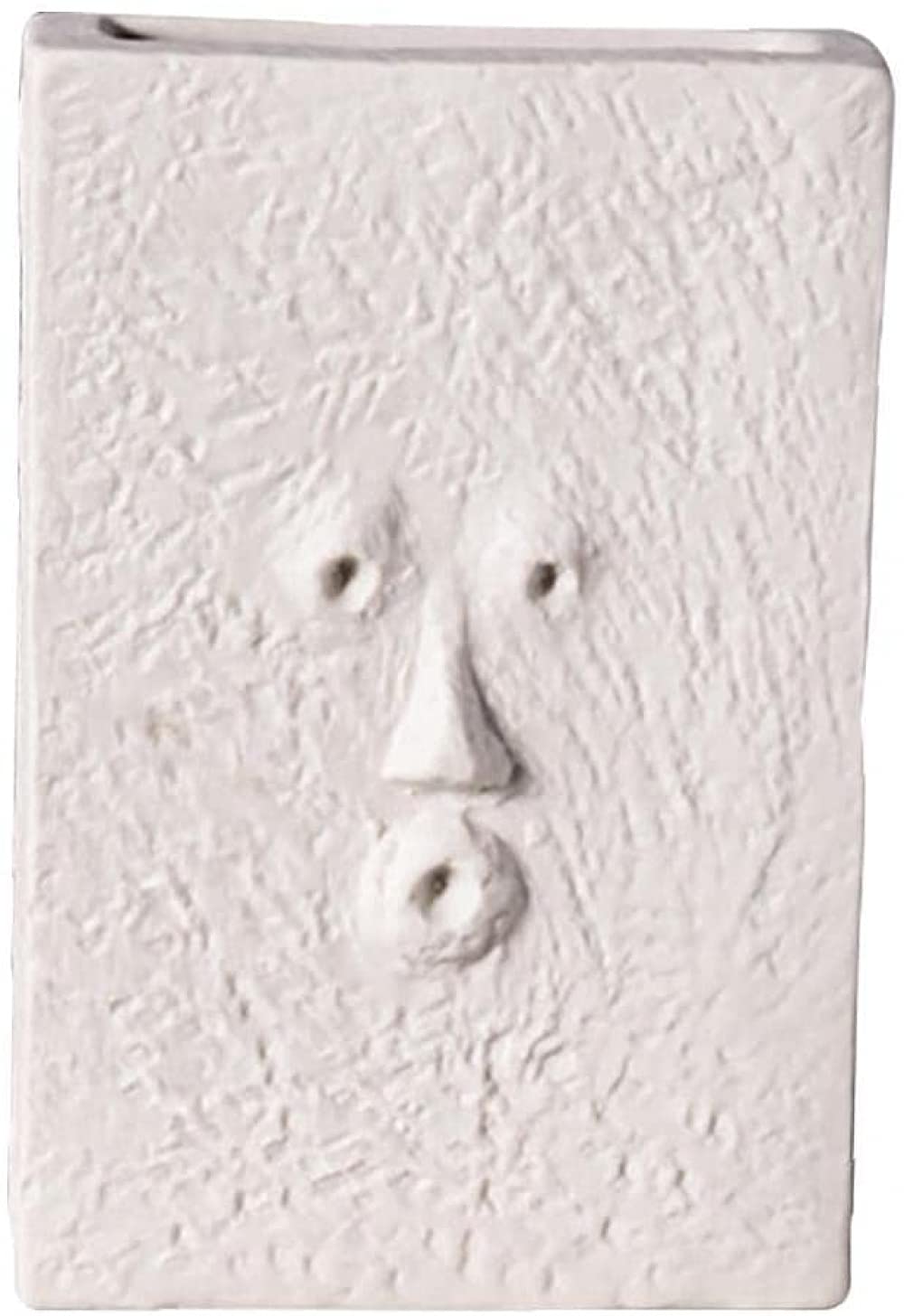 Mavoorick Ceramic Human Face Vase - White Nordic Style Flower Pot for Home & Office Decor, Perfect for Tabletop, Desk, and Shelf Display