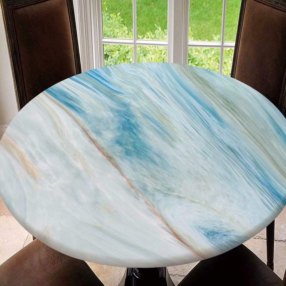 Waterproof Elastic Tablecloth for Round Tables 47