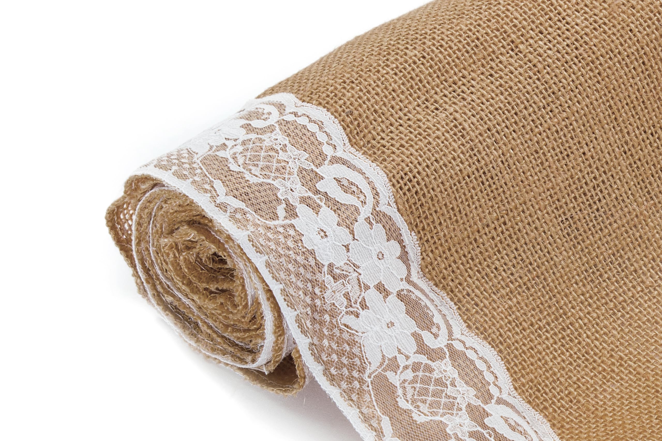 20-Pack 100% Natural Burlap Table Runners 12