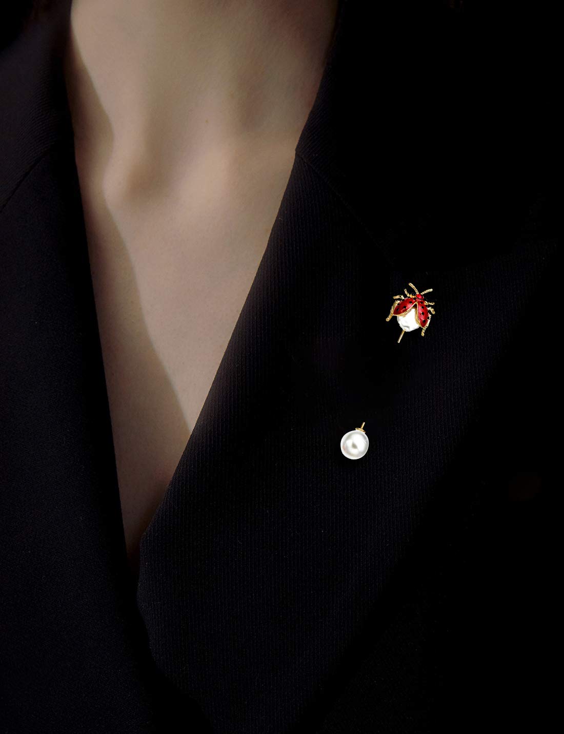 Elegant Cubic Zirconia Heart Lapel Pin Brooch - Crystal Balloon Shape Bouquet Corsage Stick Pin for Suit, Cardigan, Scarf & Hat - Wedding, Bridal, Prom Jewelry for Women & Men - Perfect for Anniversaries, Gifts & Formal Occasions