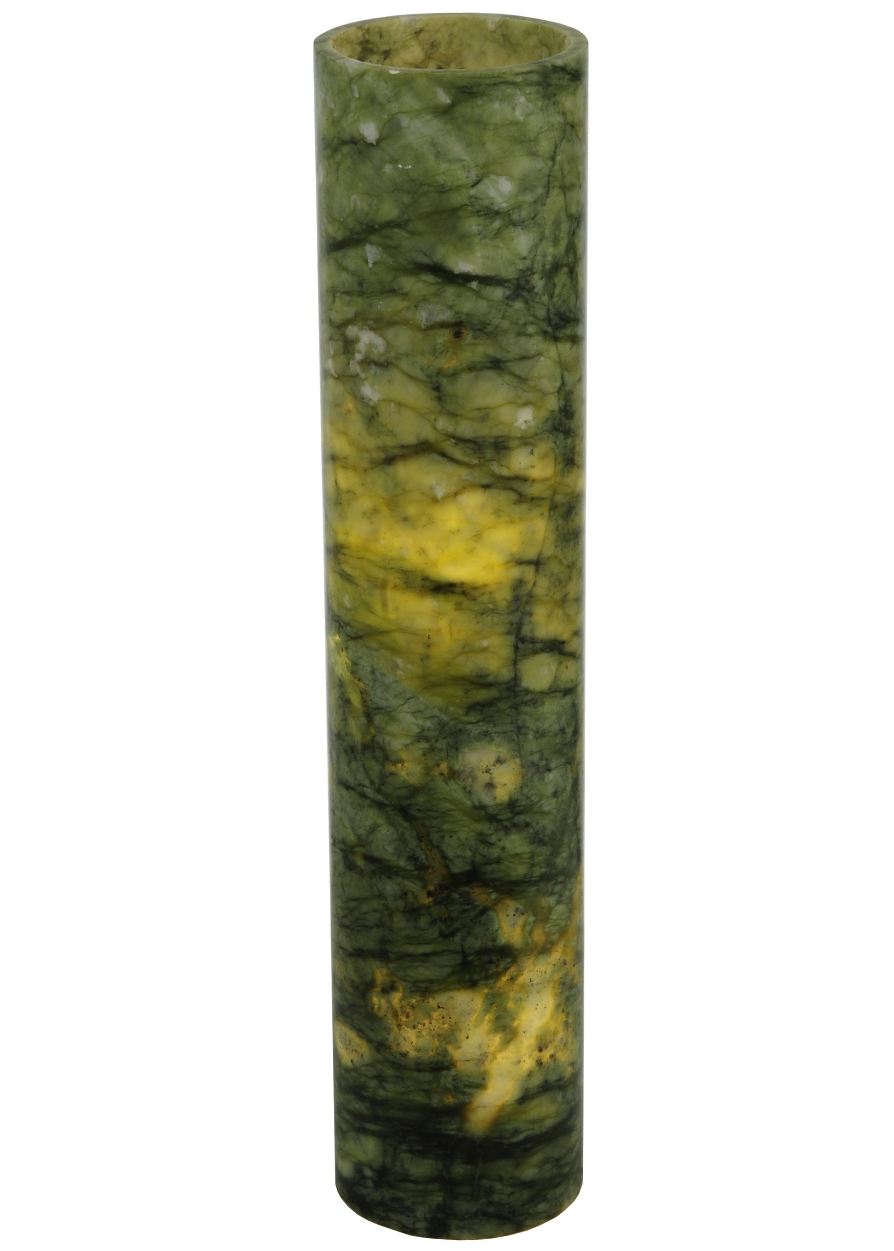 Meyda Green Flat Top Candle Cover - Decorative Glass Hurricane Shade for Table Centerpieces, Wedding Decor, and Home Lighting Accessories