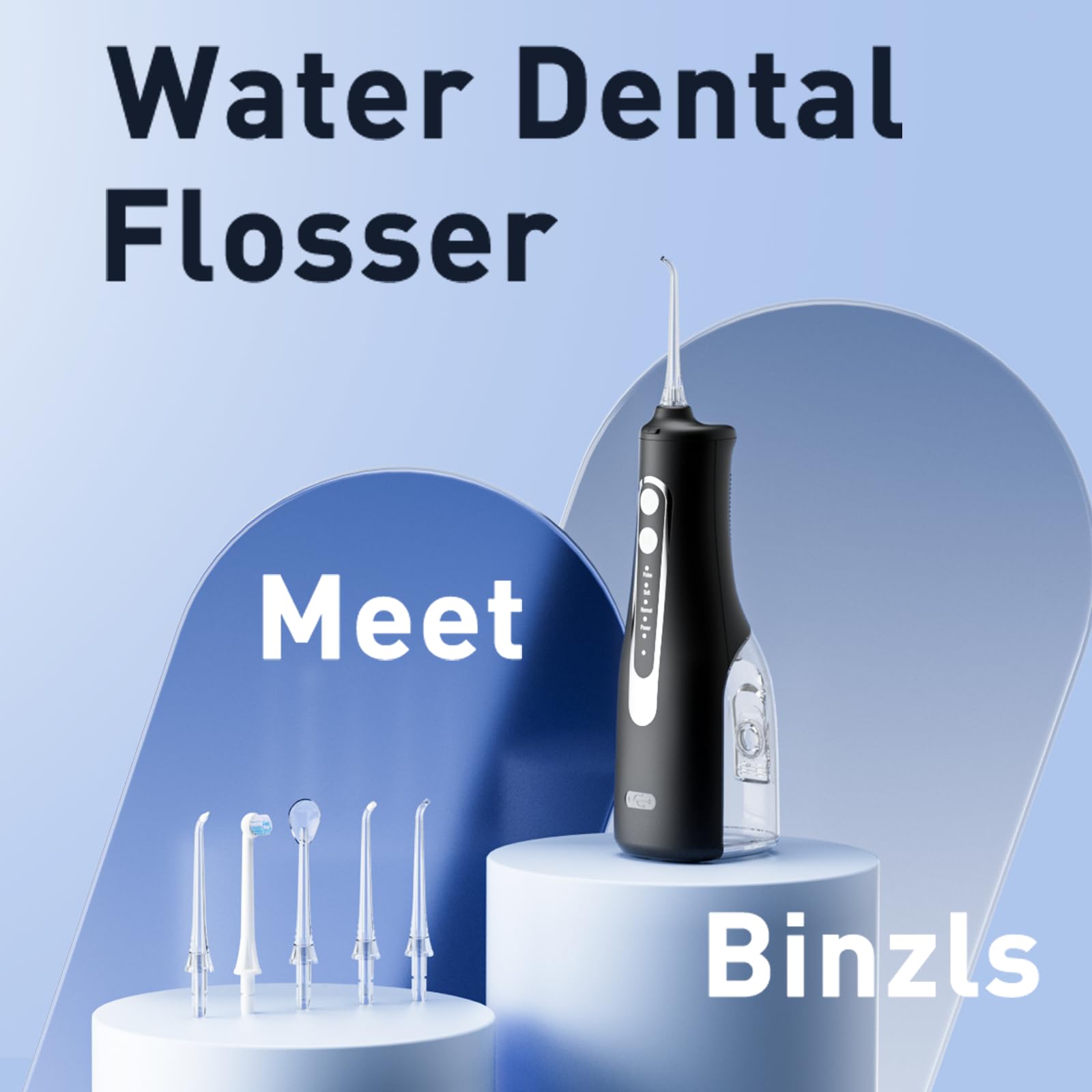 Portable Water Dental Flosser with 4 Modes - 300ML Cordless Oral Irrigator for Teeth Cleaning, Rechargeable & IPX7 Waterproof - Perfect for Home Use and Travel Oral Care