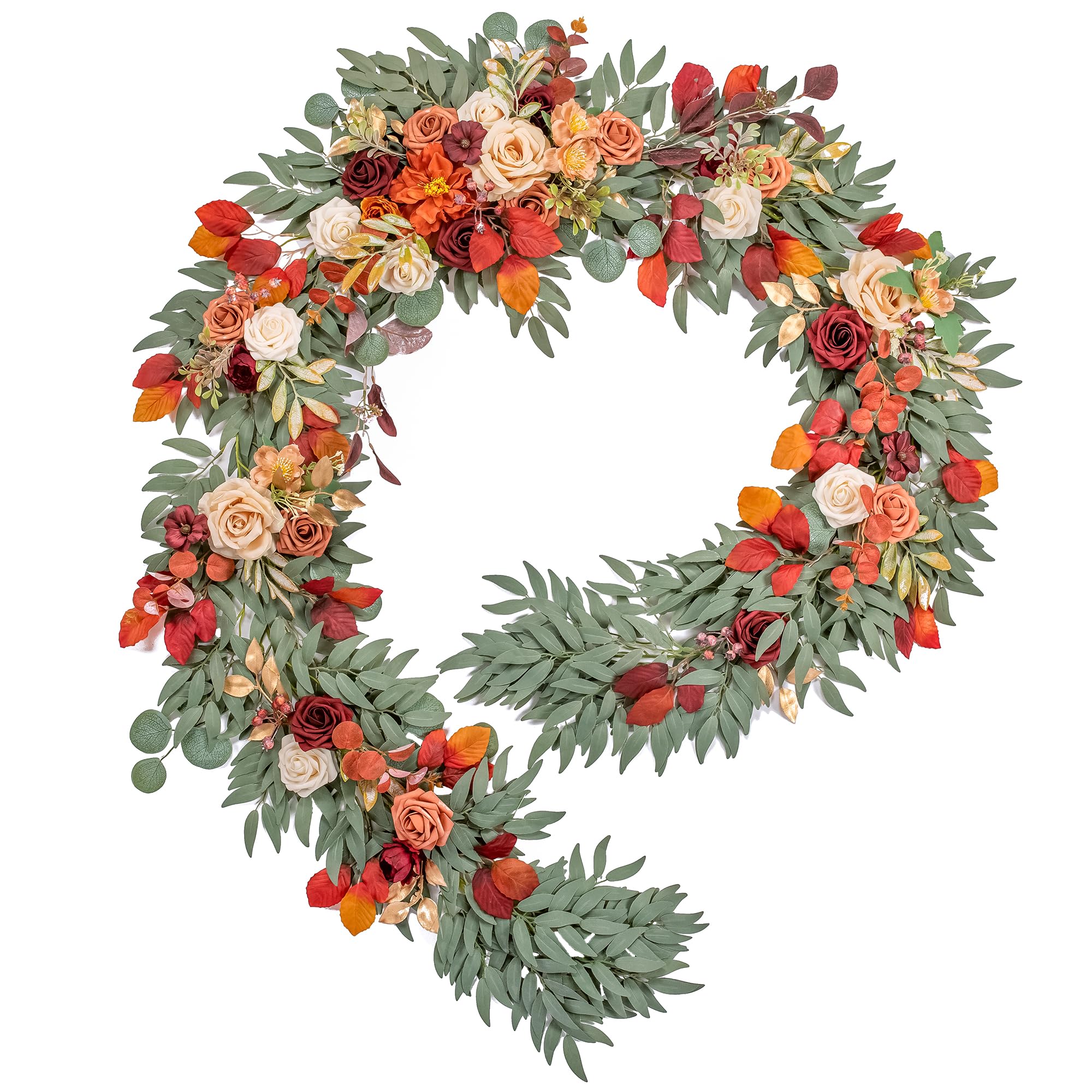 9FT Wedding Arch Flower Garland - Handmade Floral Decor for Wedding Ceremony, Head Table & Fall Wedding Decorations - Perfect for Outdoor, Indoor & Garden Wedding Scenes