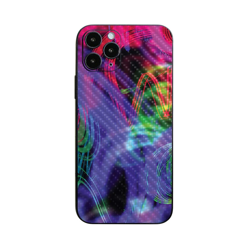 Carbon Fiber Skin for iPhone 12 Pro - Neon Splatter | Protective & Durable | for Work & Play