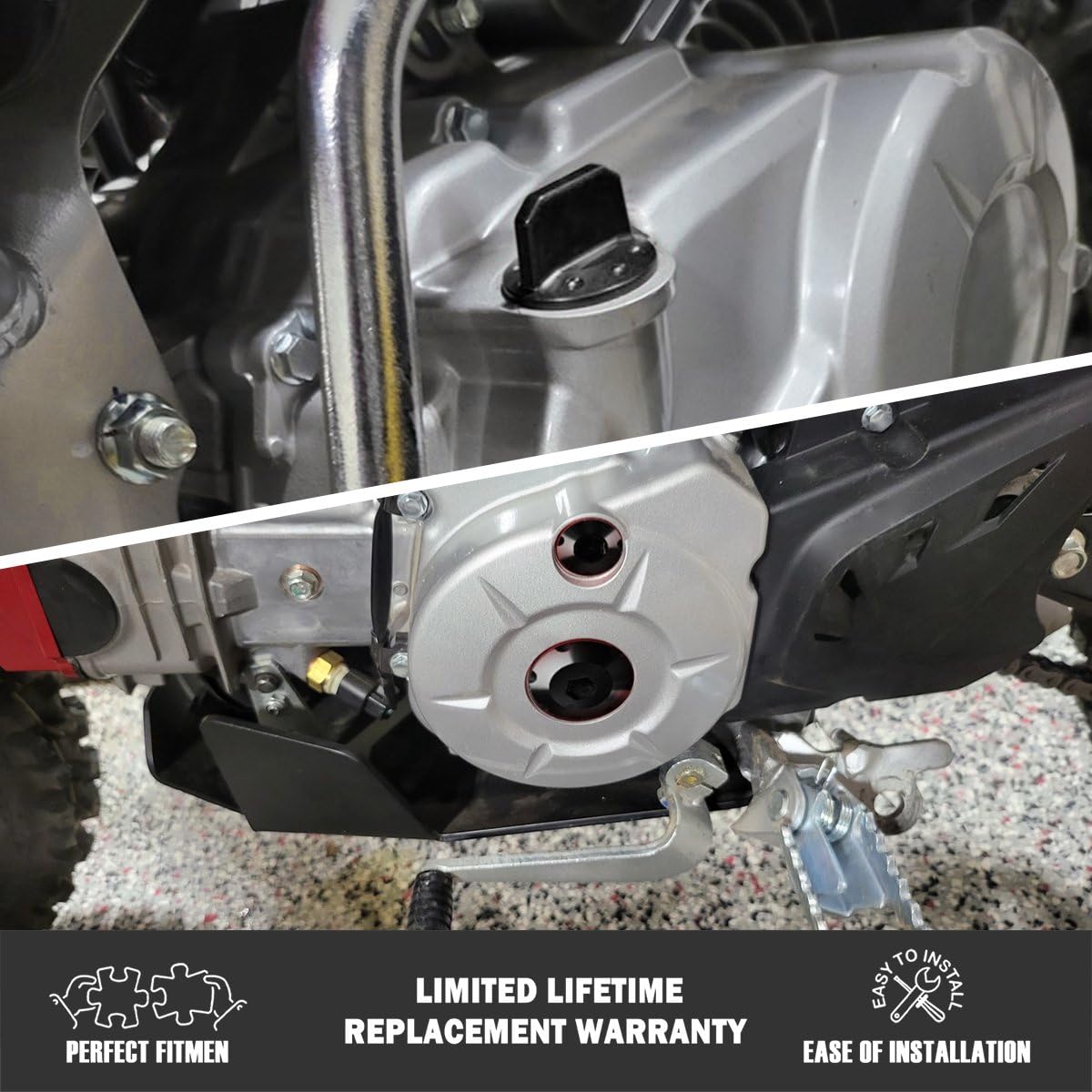 Motorcycle Dirt Bike Billet Aluminum Engine Brake Master Cylinder Bolt Cover Kit - Compatible with Honda CRF110/F 2013-2023 Models - Black - Upgrade Your Bike's Performance & Style for Off-Road Adventures