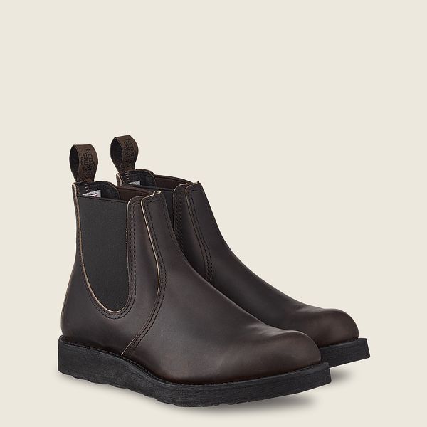 CLASSIC CHELSEA 3191 Ebony Leather Boots - Stylish & Comfortable Ankle Boots for Men & Women | Perfect for Casual Wear, Office & Outdoor Activities